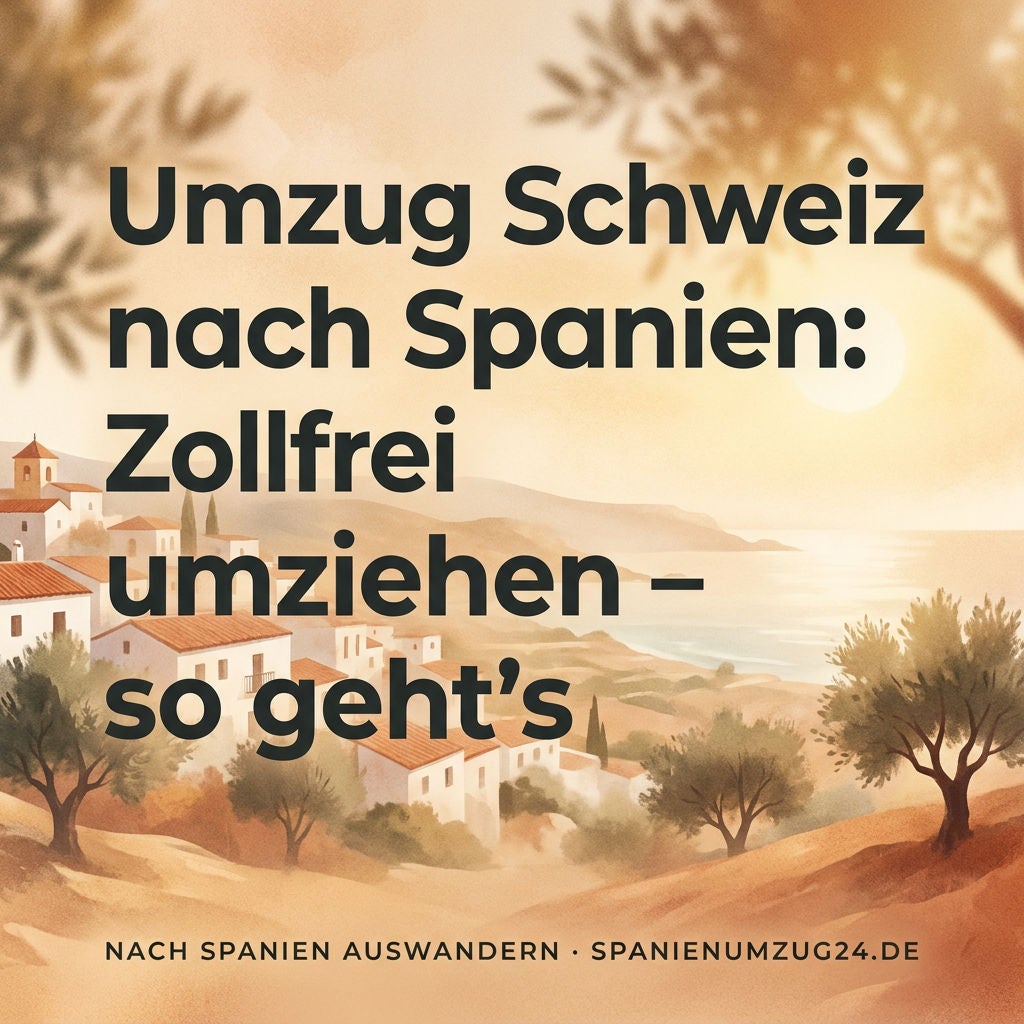 Umzug Schweiz nach Spanien: Zollfrei umziehen – so geht's