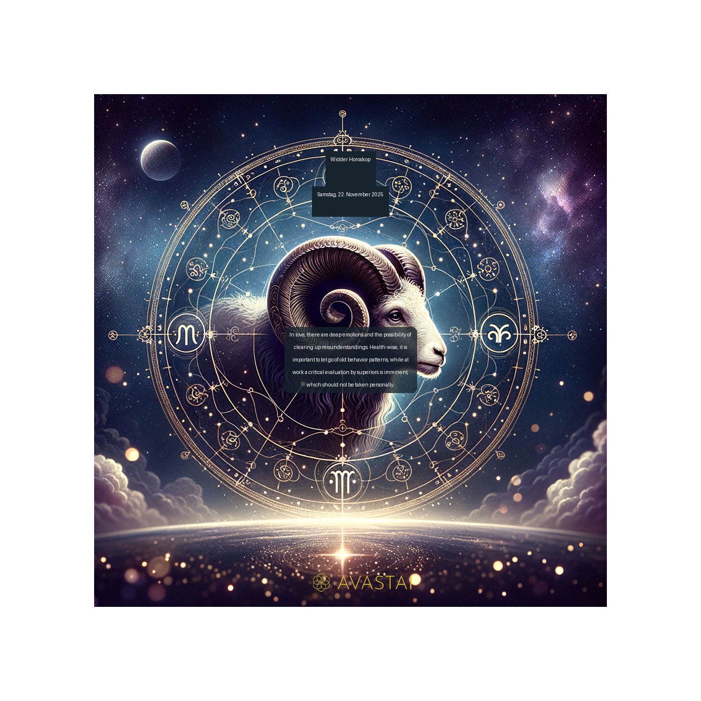 Widder Horoskop für den Samstag, 22. November 2025: