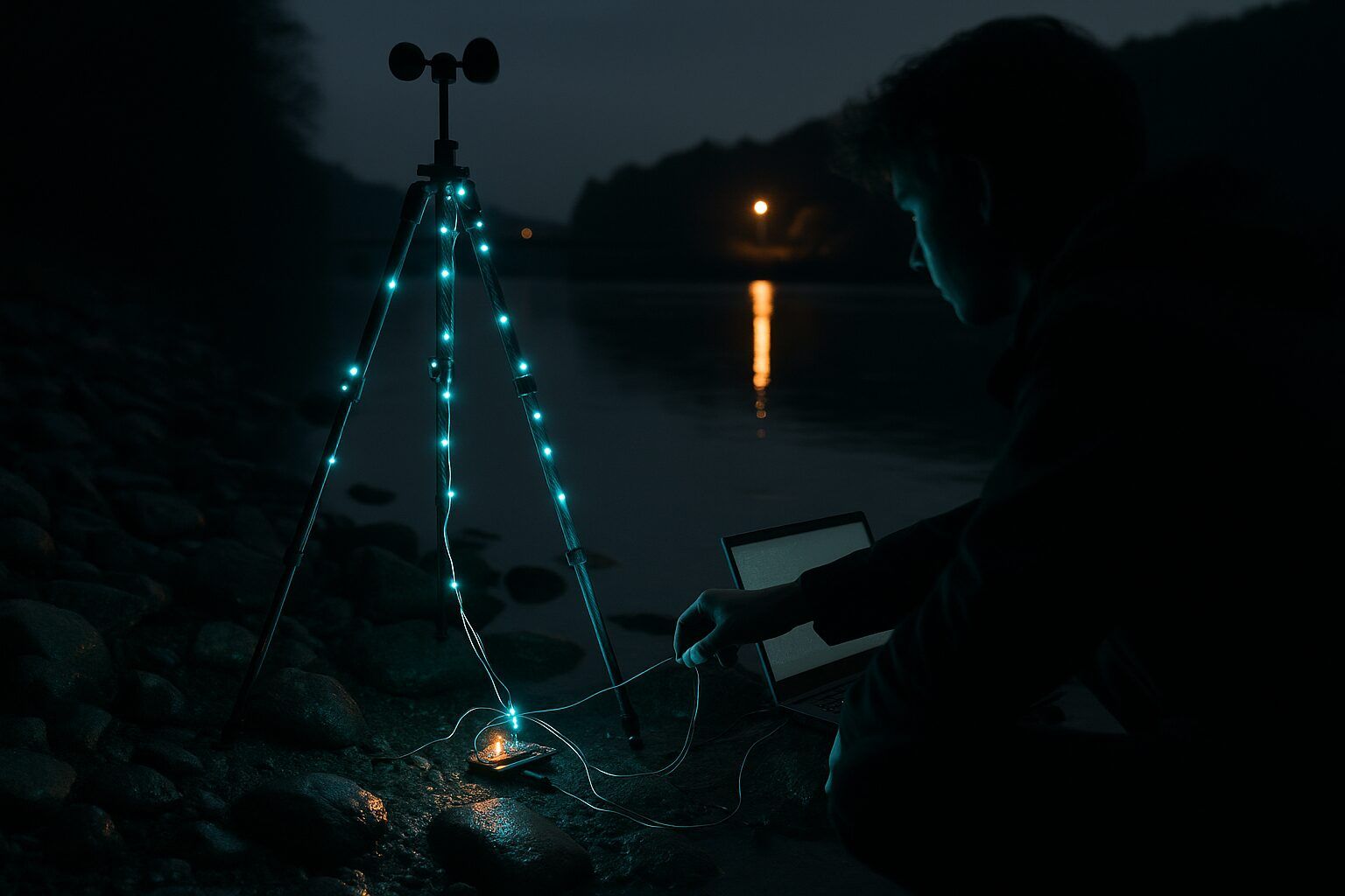 Die flüsternden Lichter der Ilz – nächtliches Licht-Experiment in Passau