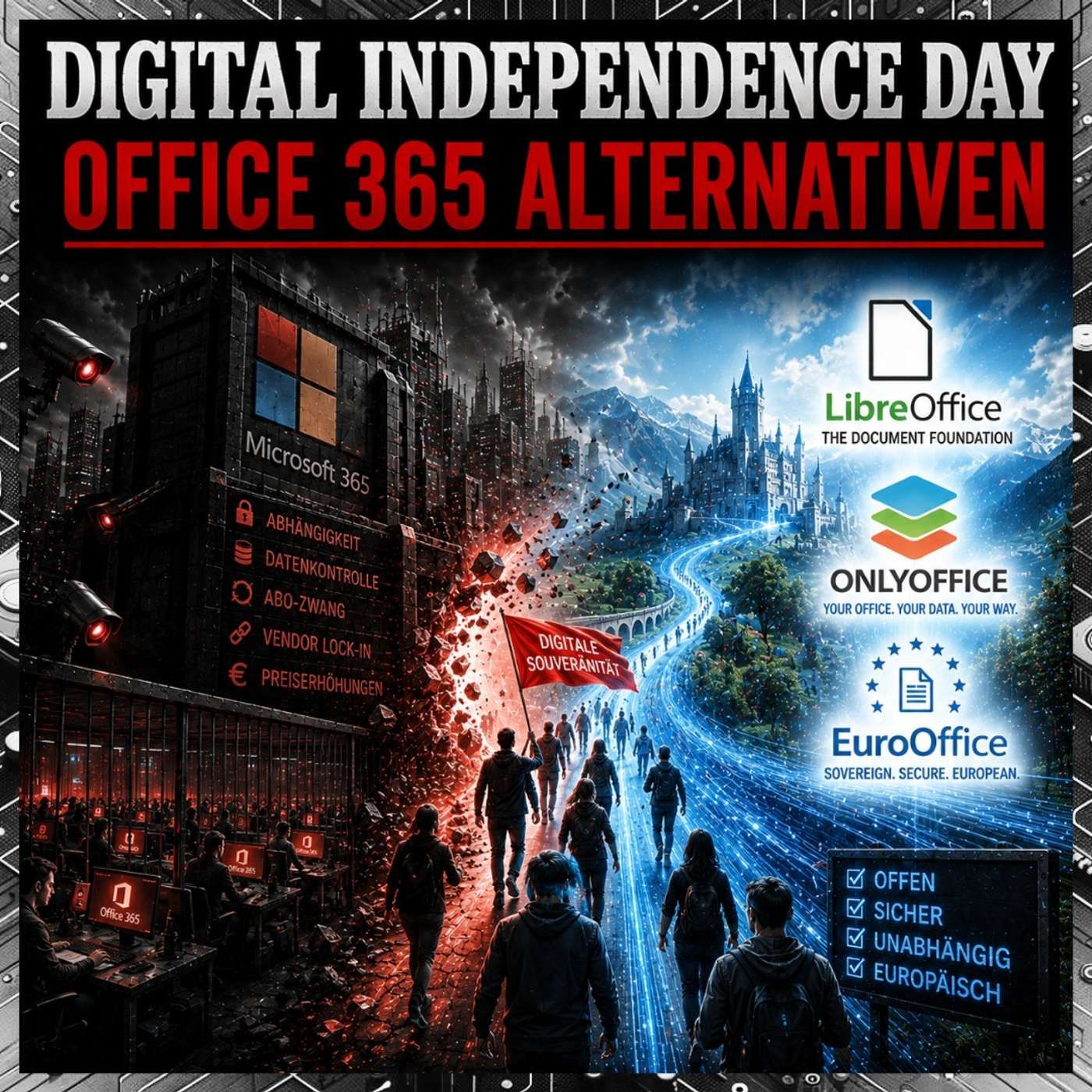 Office 365 Alternativen - Libre Office, OnlyOffice & Euro-Office - Digital Independence Day #6