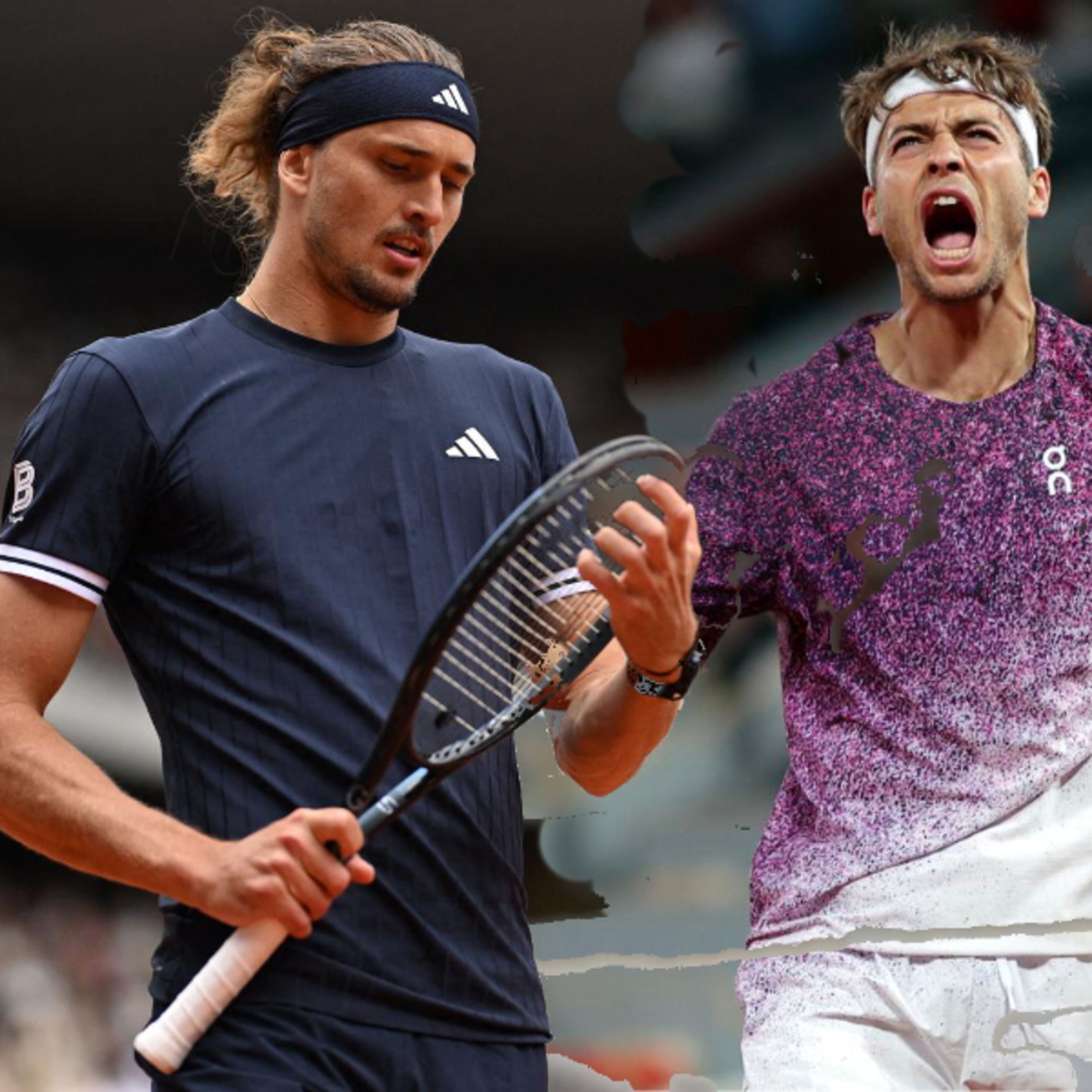 Alexander Zverev und die gelben Tennisbälle im Stade Roland Garros