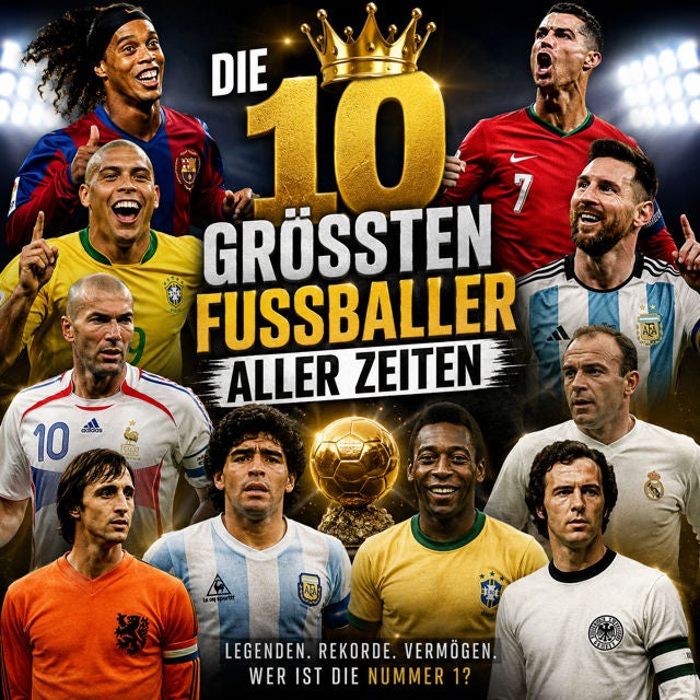 Die 10 größten Fußballer aller Zeiten