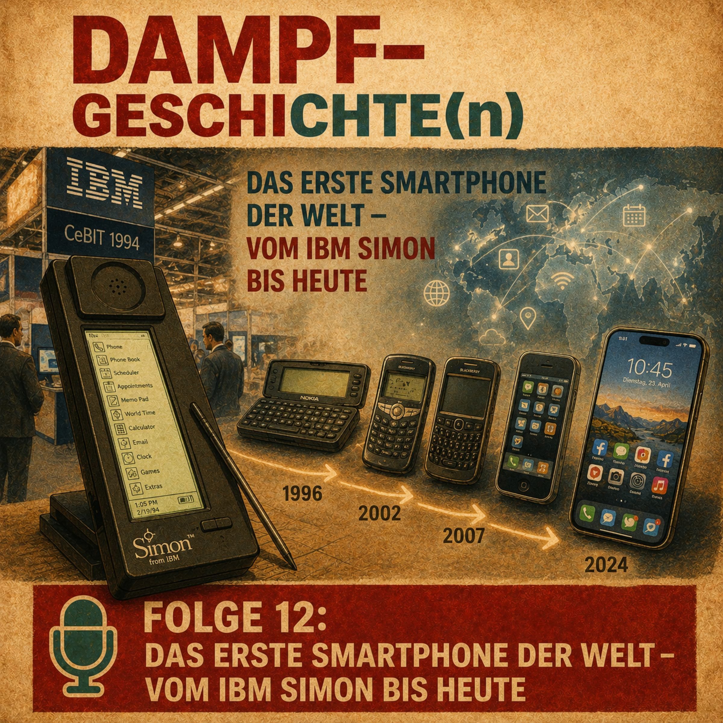 Dampfgeschichten Teil 12 : Das erste Smartphone vom IBM Simon bis zum heutigen IPhone