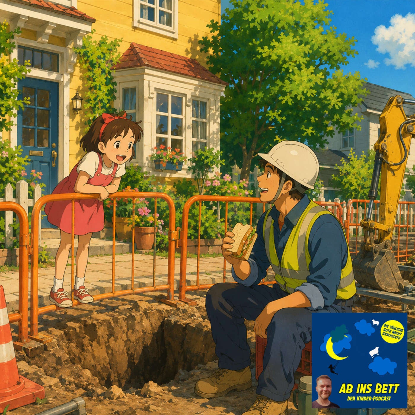 #2115 Matilda und Baustelle vor dem Haus