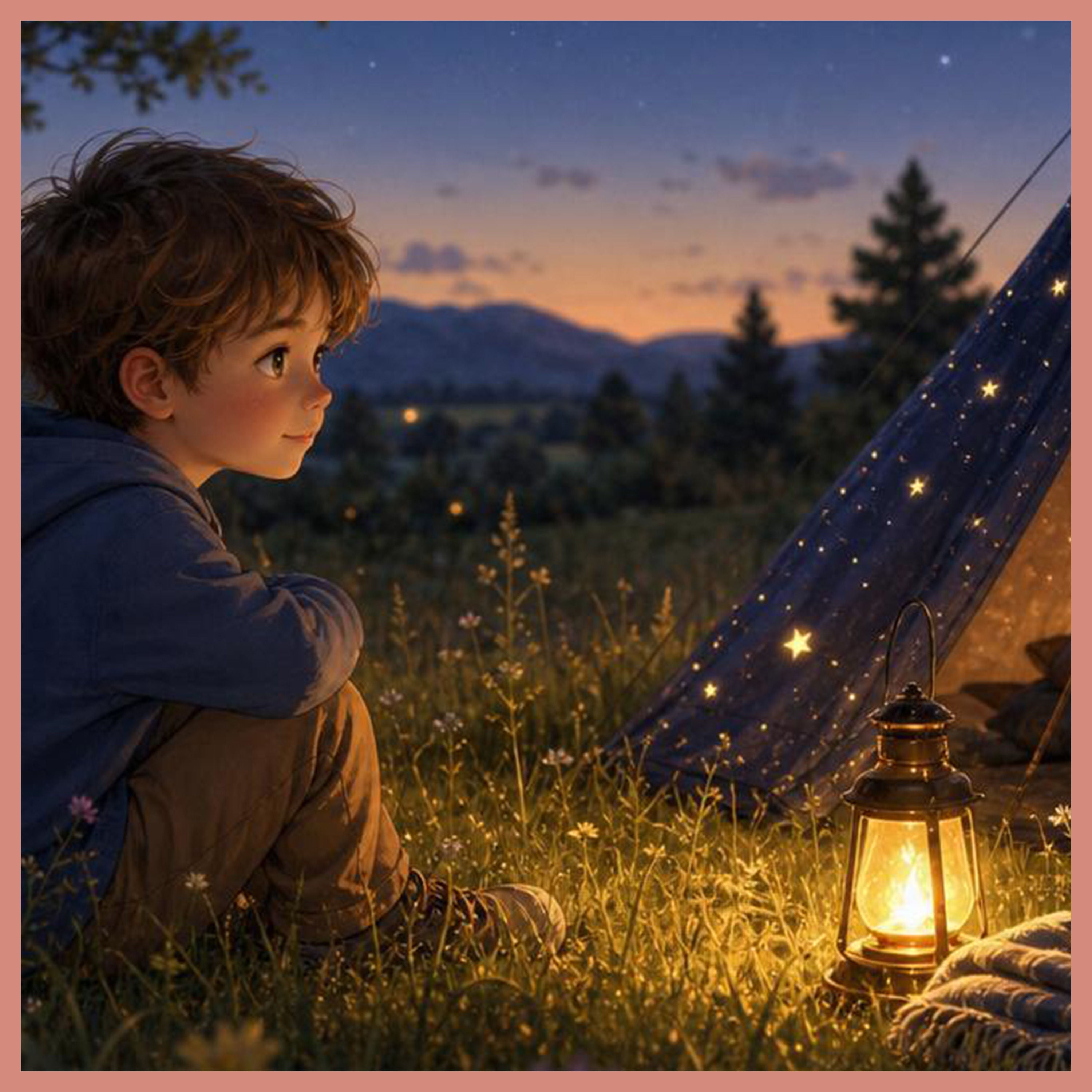 Das Sternenzelt auf der Wiese – Fantasiereise für Kinder zum Malen
