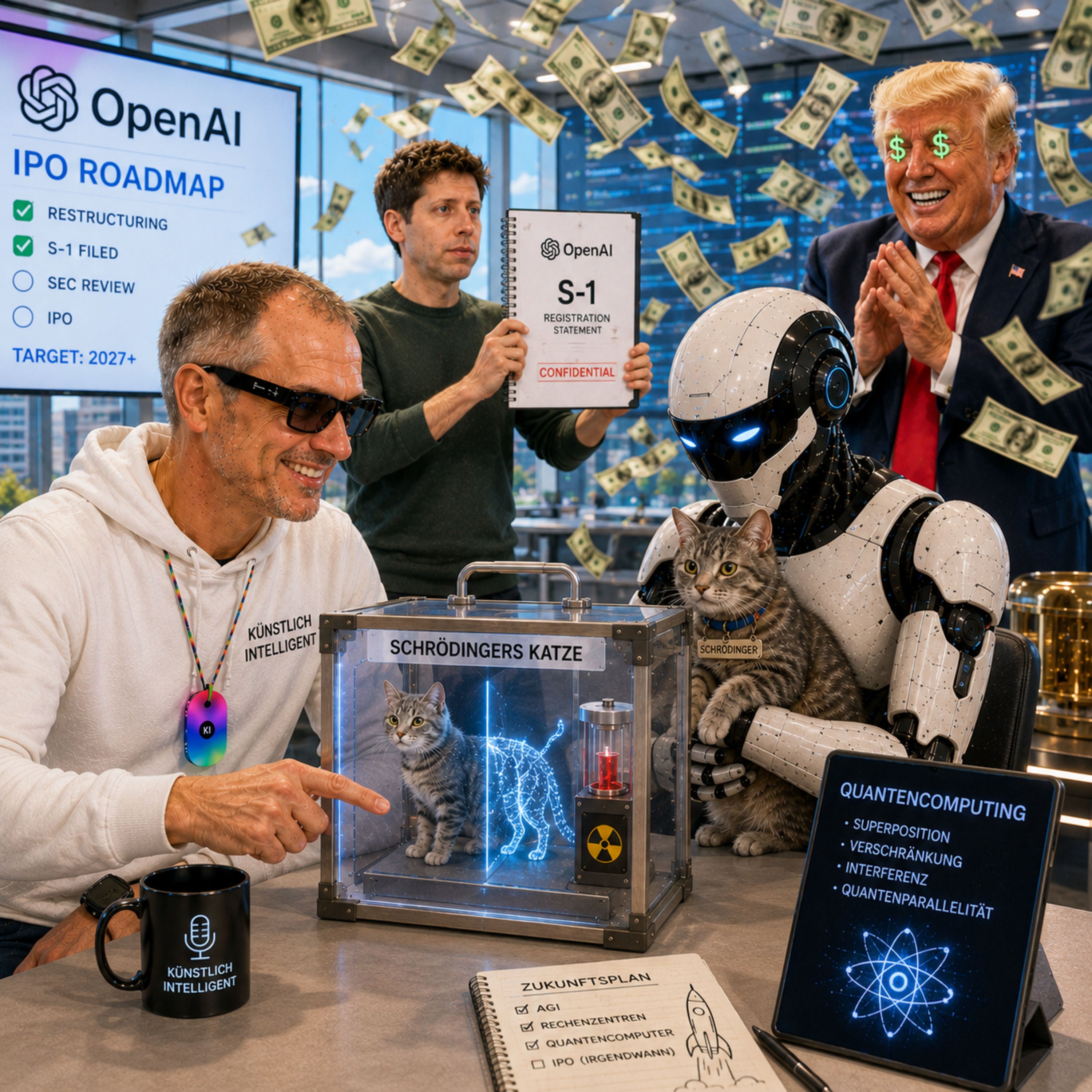 OpenAI IPO rückt näher & 500-Mrd.-Rechenzentrum | Trump investiert in OpenAI & Anthropic (vielleicht) & Quantencomputer | Claude Fable 5 | Gemini 3.5 Live Translate | Deezer KI Musik Erkennungstool