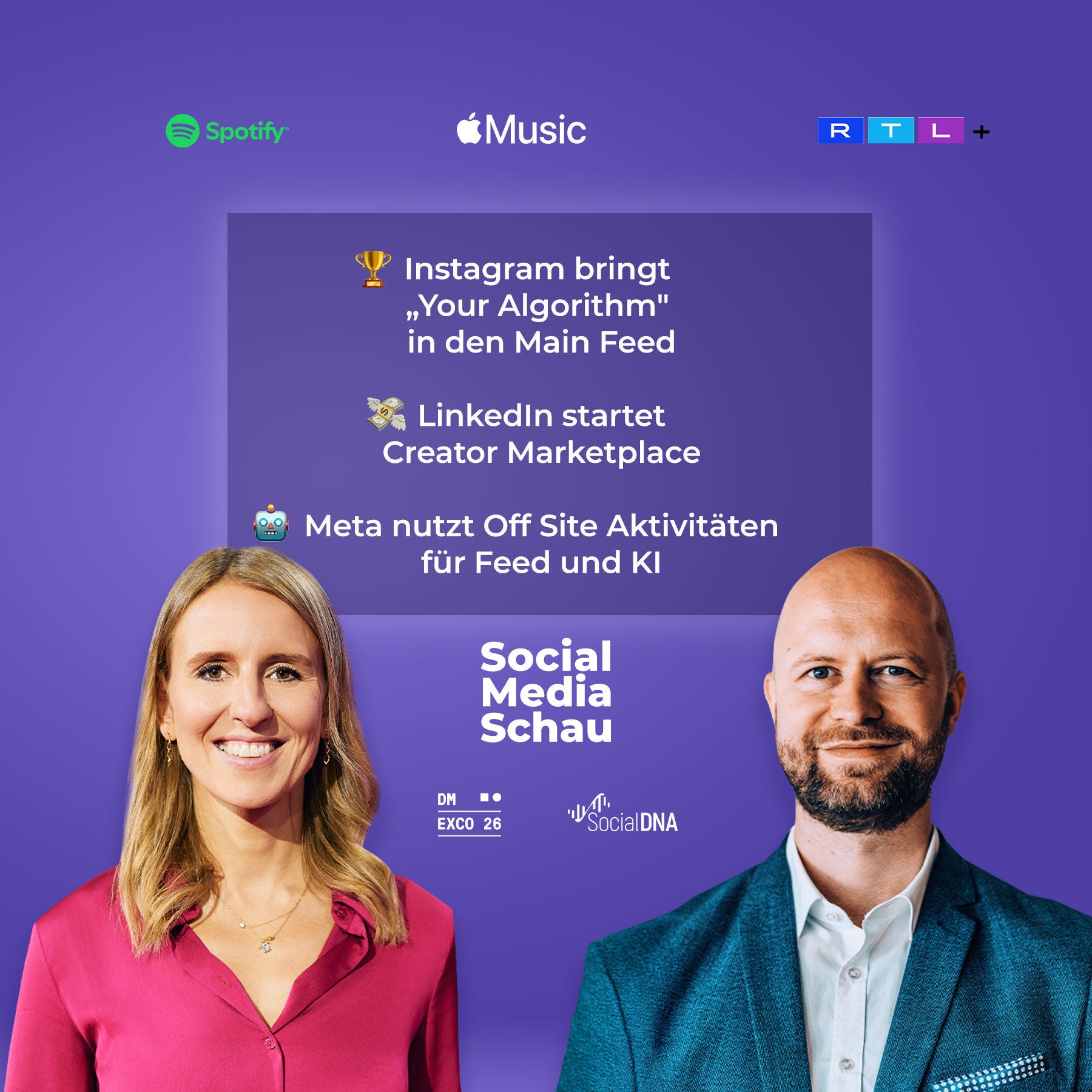 Instagram gibt Nutzern mehr Kontrolle | LinkedIn startet Creator Marketplace | Meta personalisiert mit Off-Site-D #SMS09