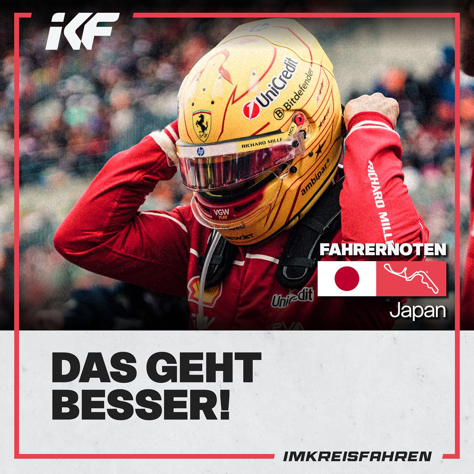 Das geht besser! Die Fahrernoten aus Japan.