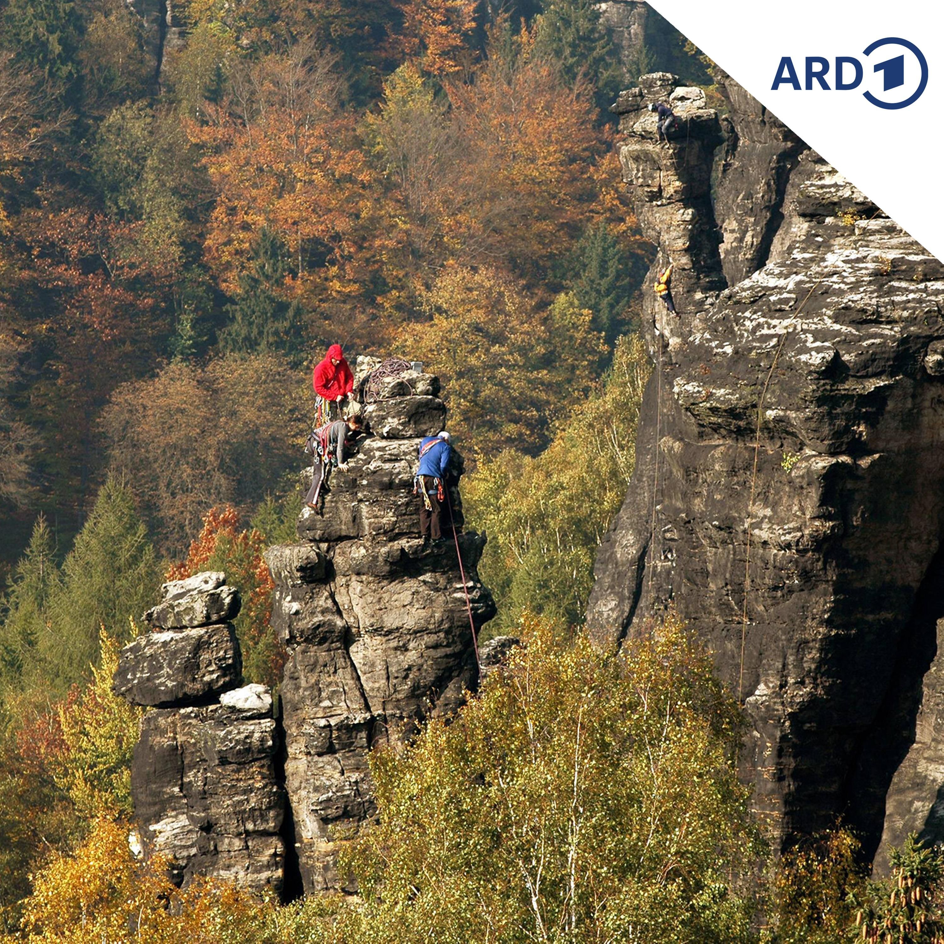 Rucksack, Seil und Haken schlagen
