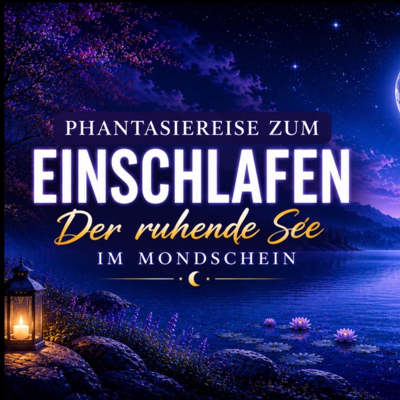 Phantasiereise Einschlafen: Der ruhende See im Mondschein