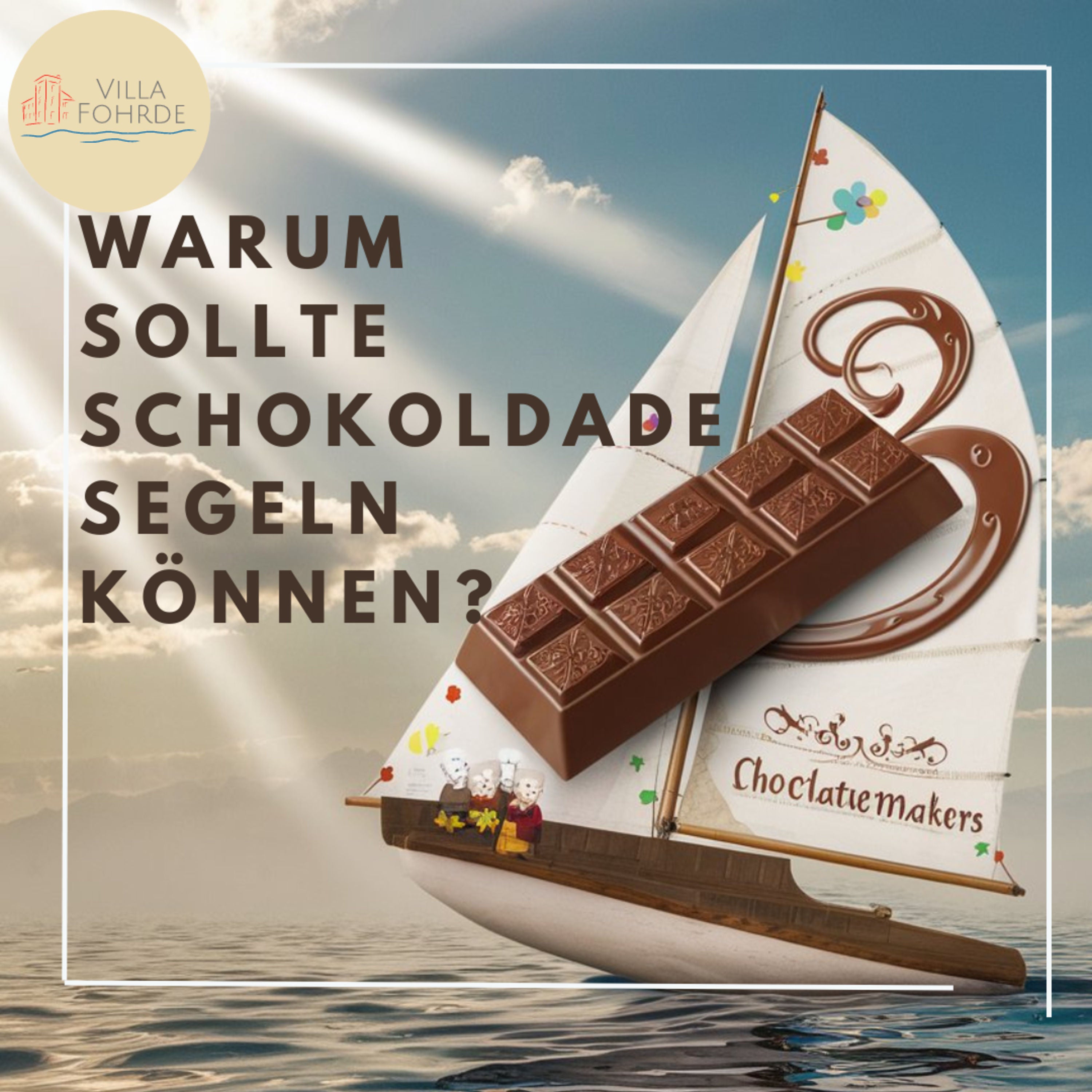 Warum sollte Schokolade segeln können? Nachhaltigkeit, Schokolade, Tests und eine Schokofahrt