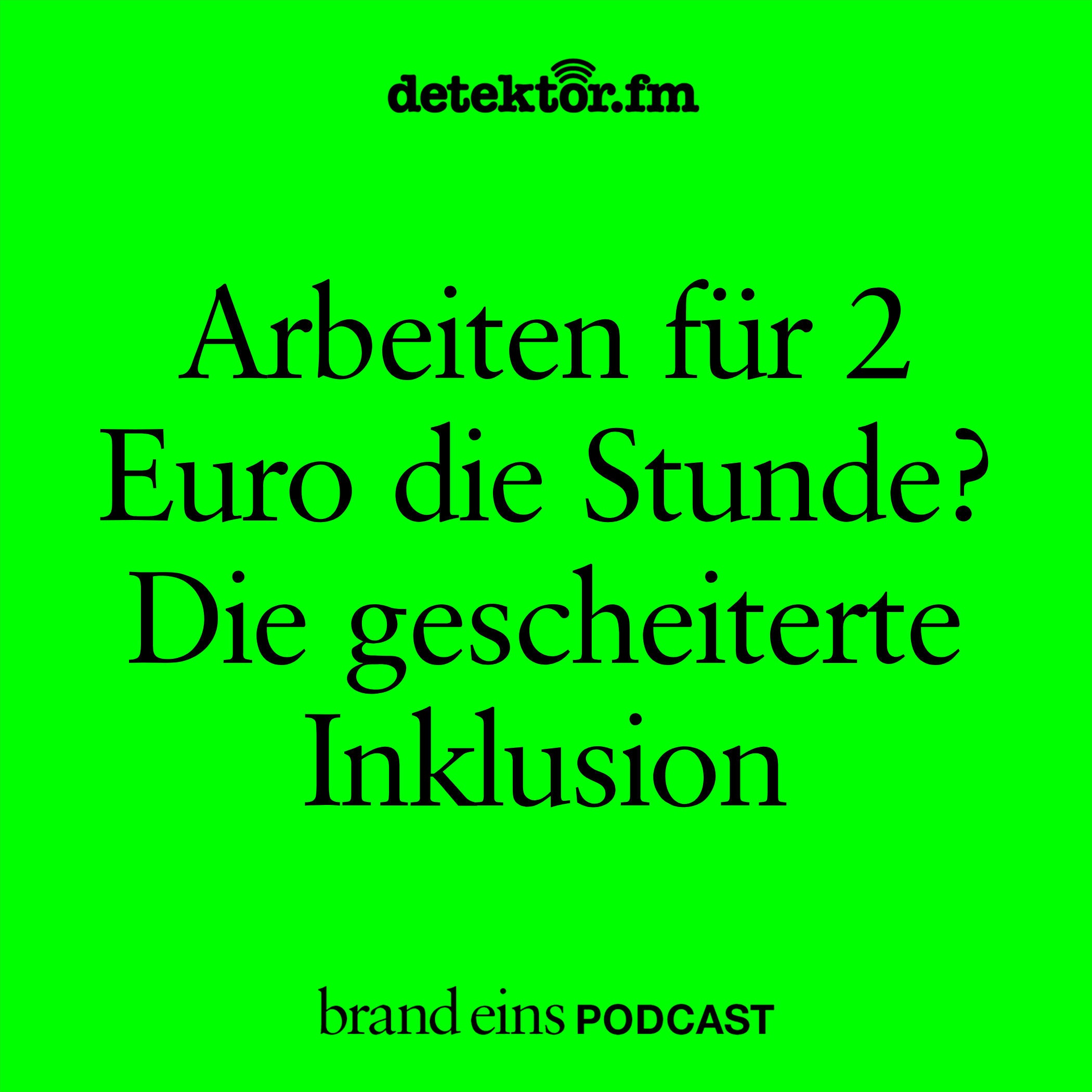 Arbeiten für 2 Euro? Die gescheiterte Inklusion