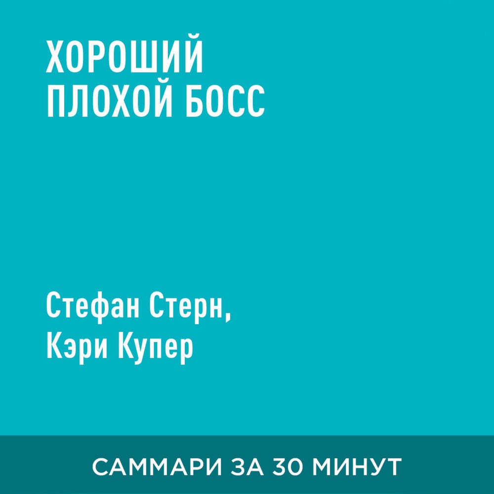 Хороший плохой босс (краткое изложение)