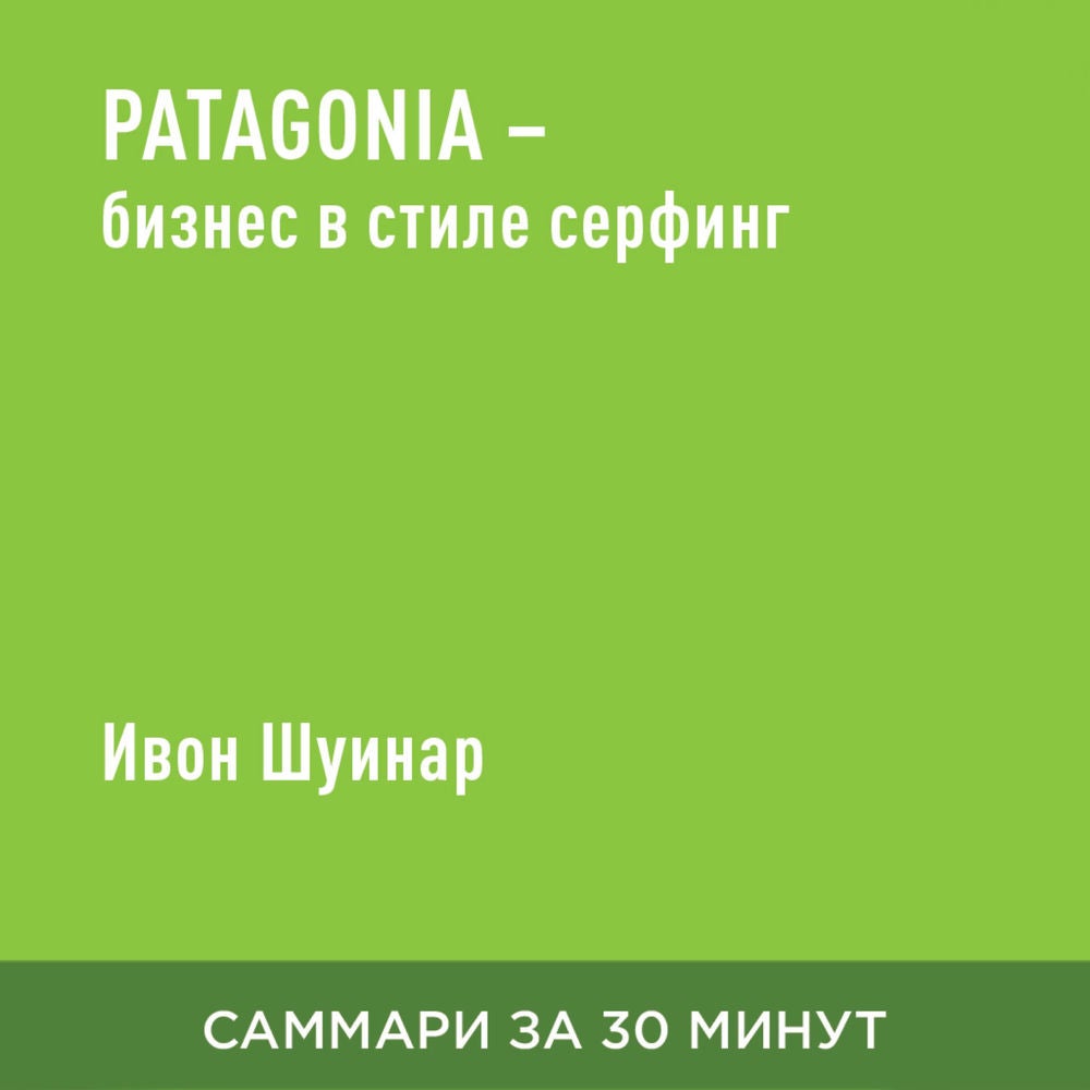 Patagonia — бизнес в стиле серфинг (краткое изложение)