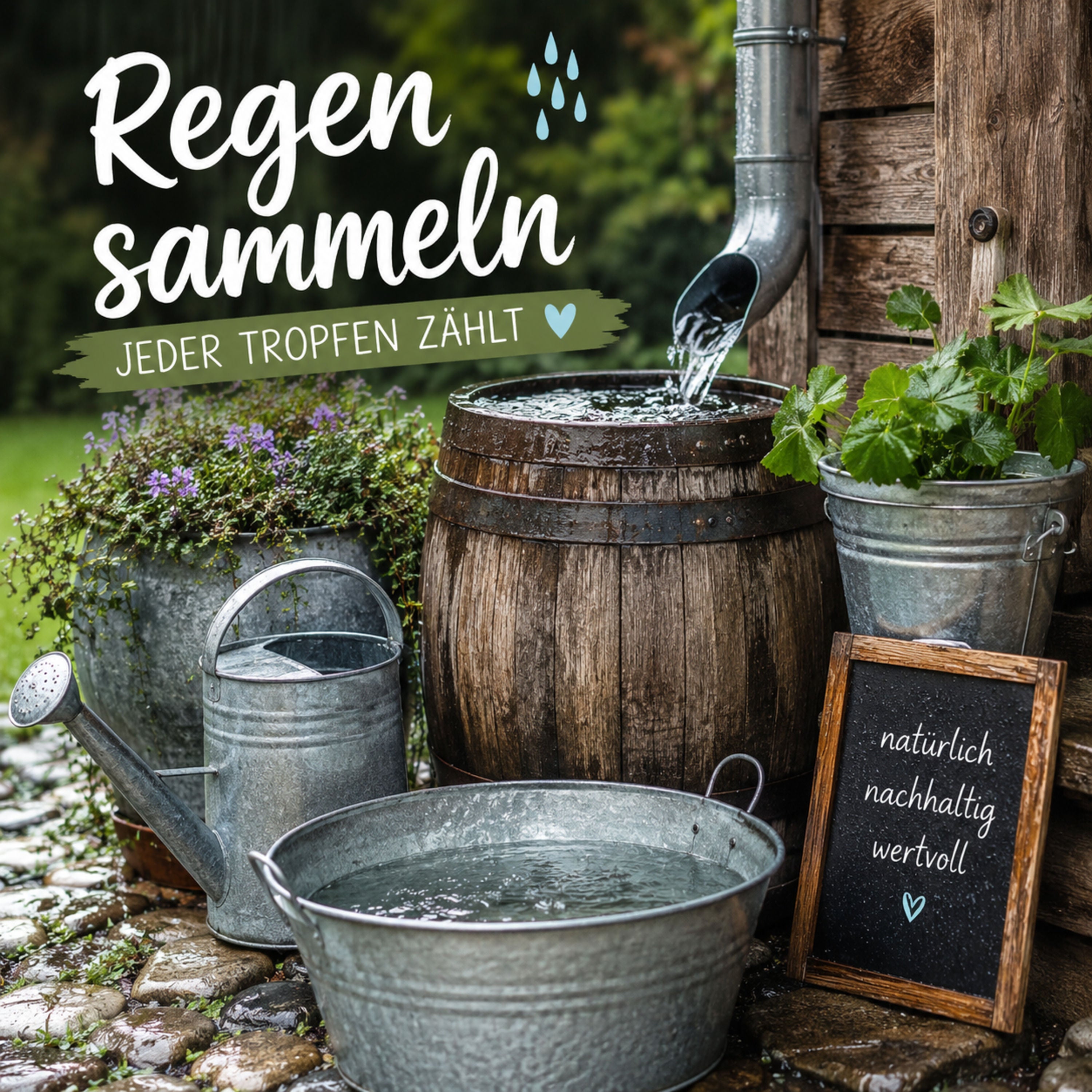Jeder Tropfen zählt-Regenwasser clever sammeln