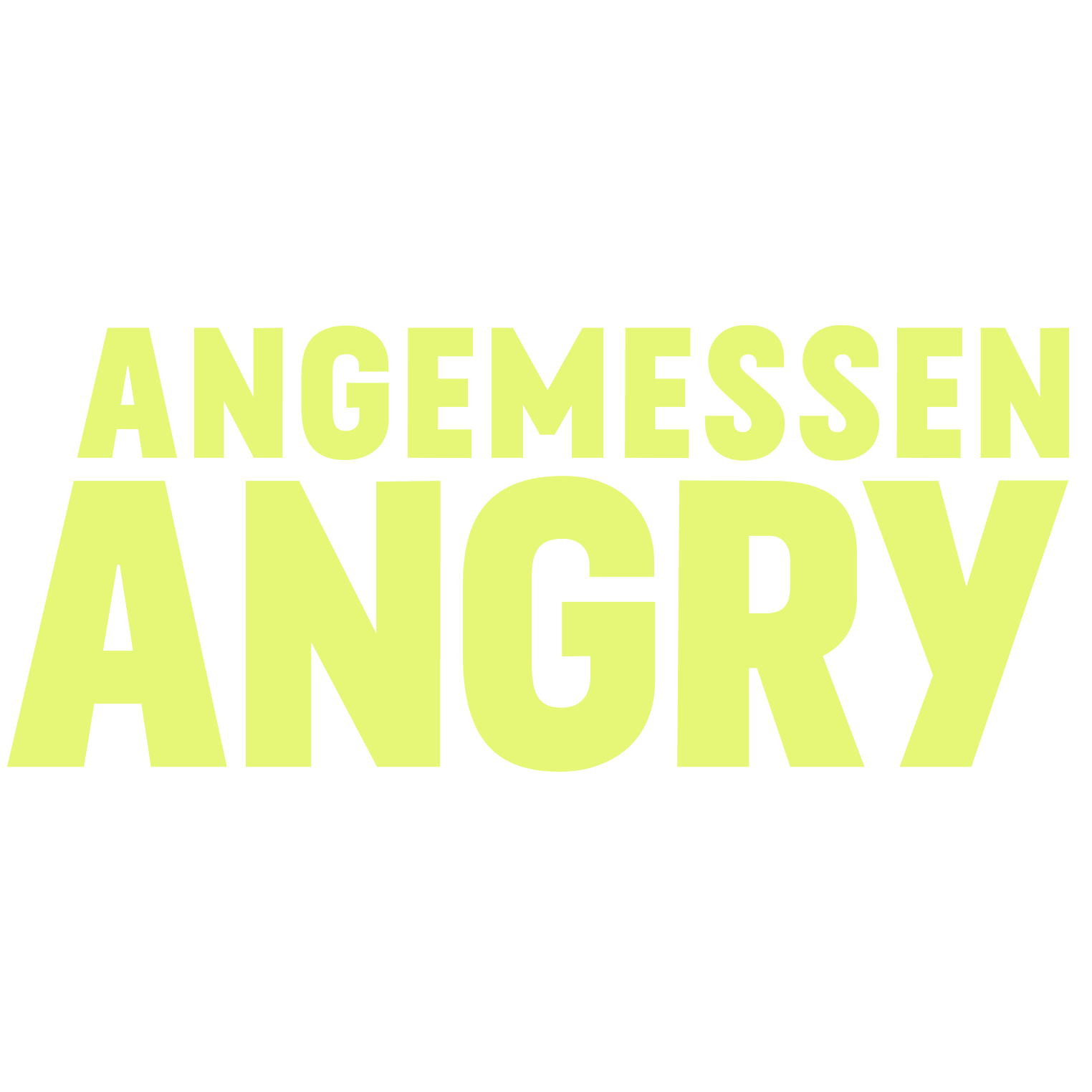 Angemessen Angry