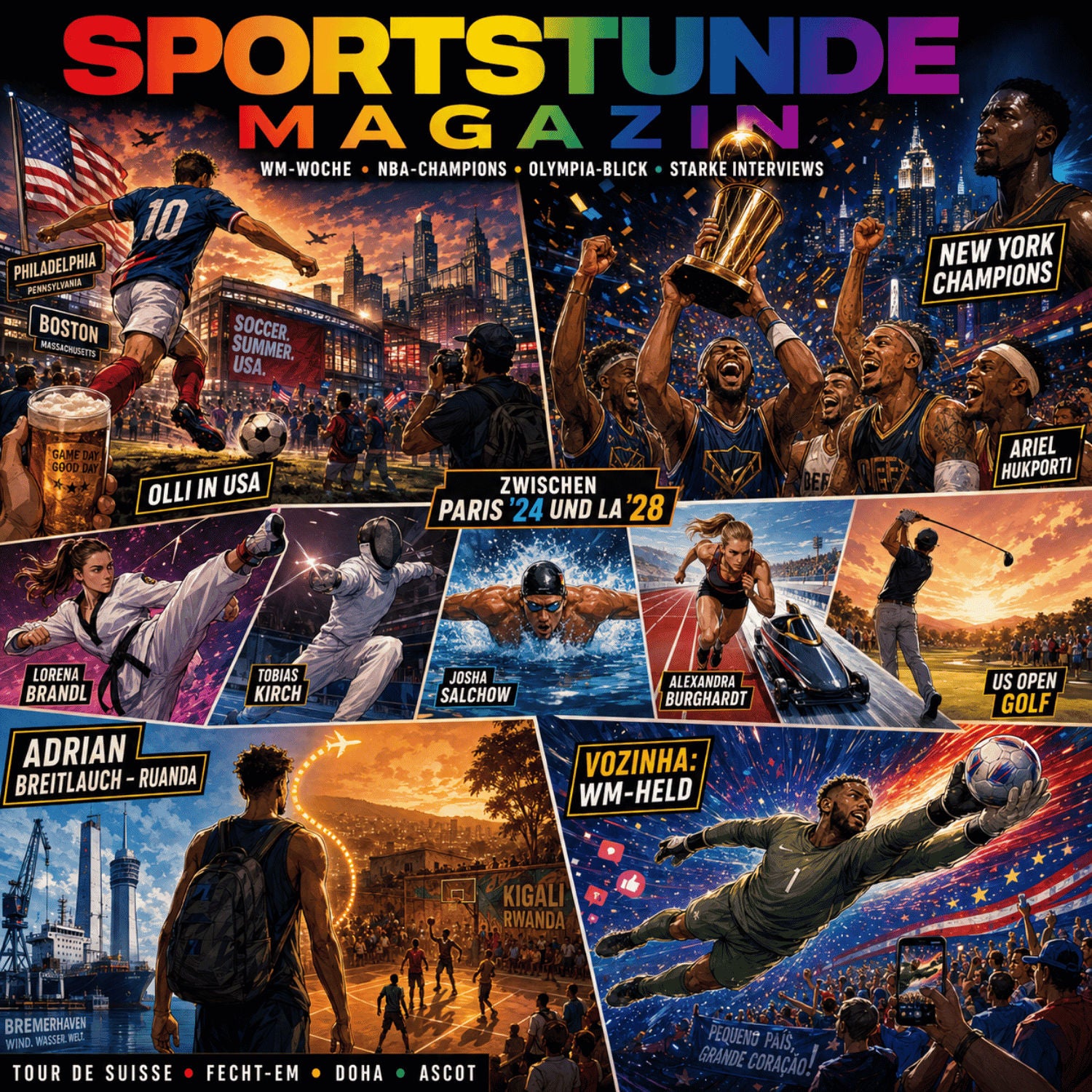 WM-Woche, Knicks-Titel, Paris–LA-Perspektiven und große Sportgeschichten