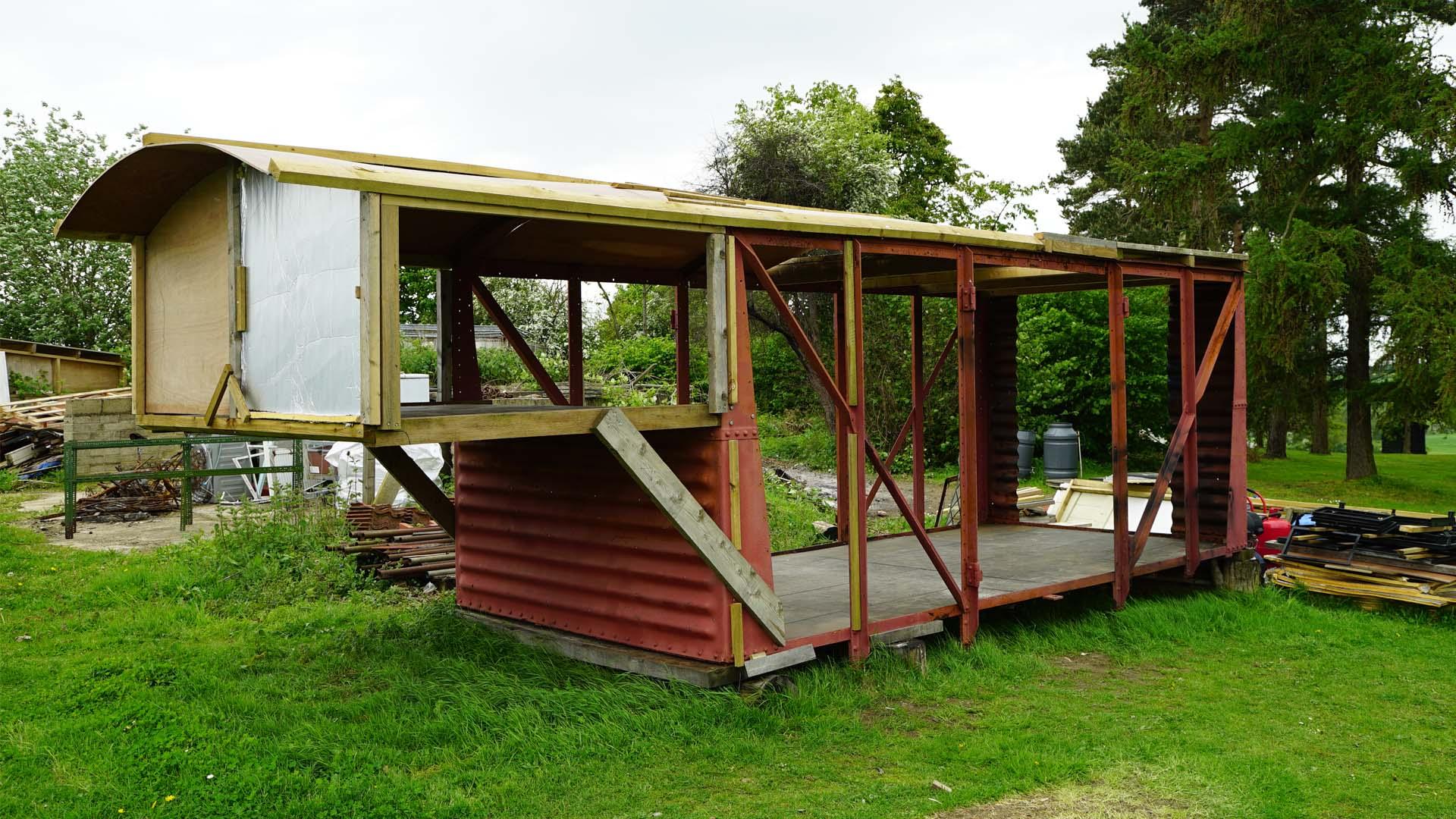 Mobiles Ferienhaus und Retro-Caravanette