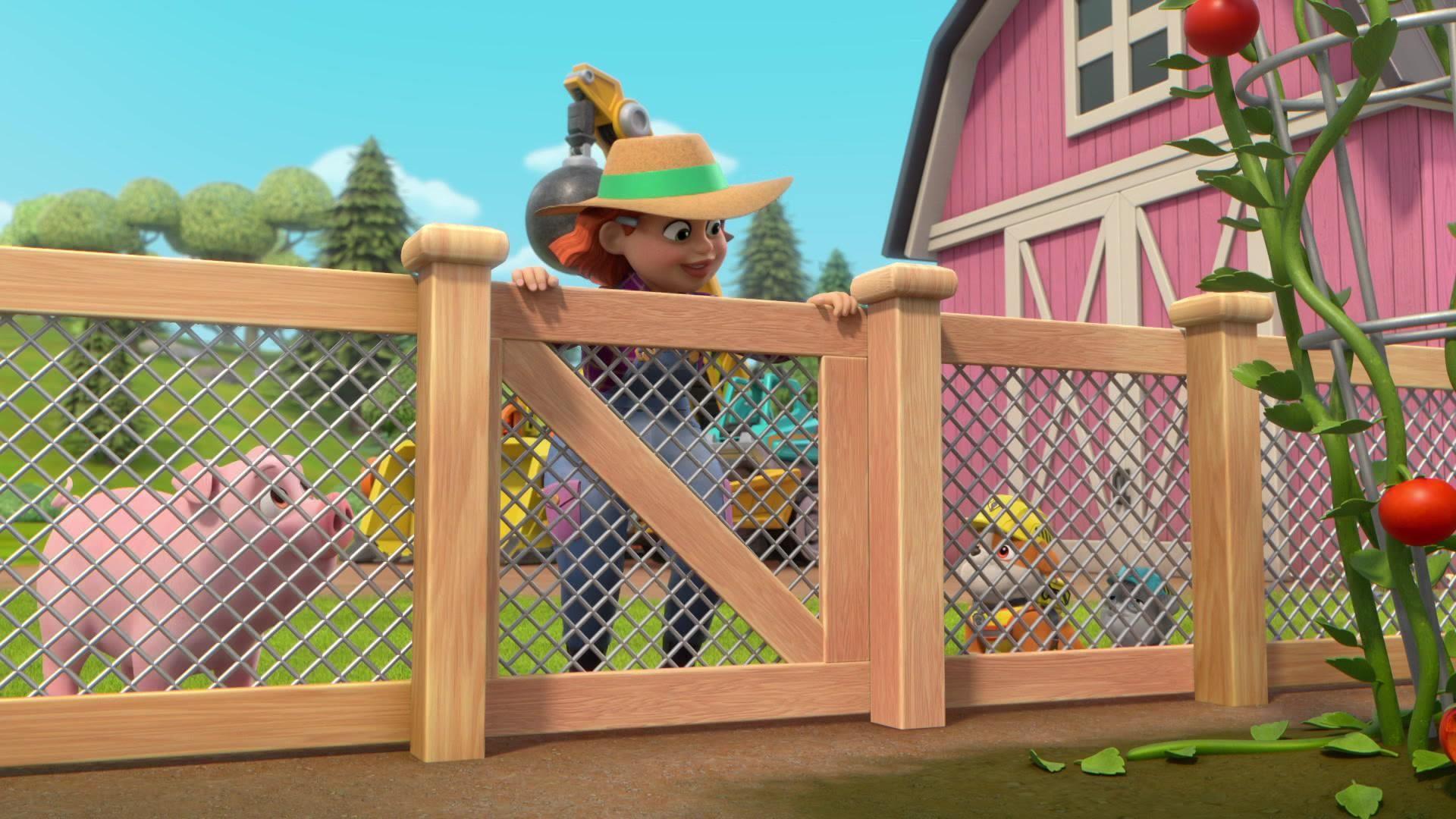 Die Crew baut einen Eichhörnchen-Garten
