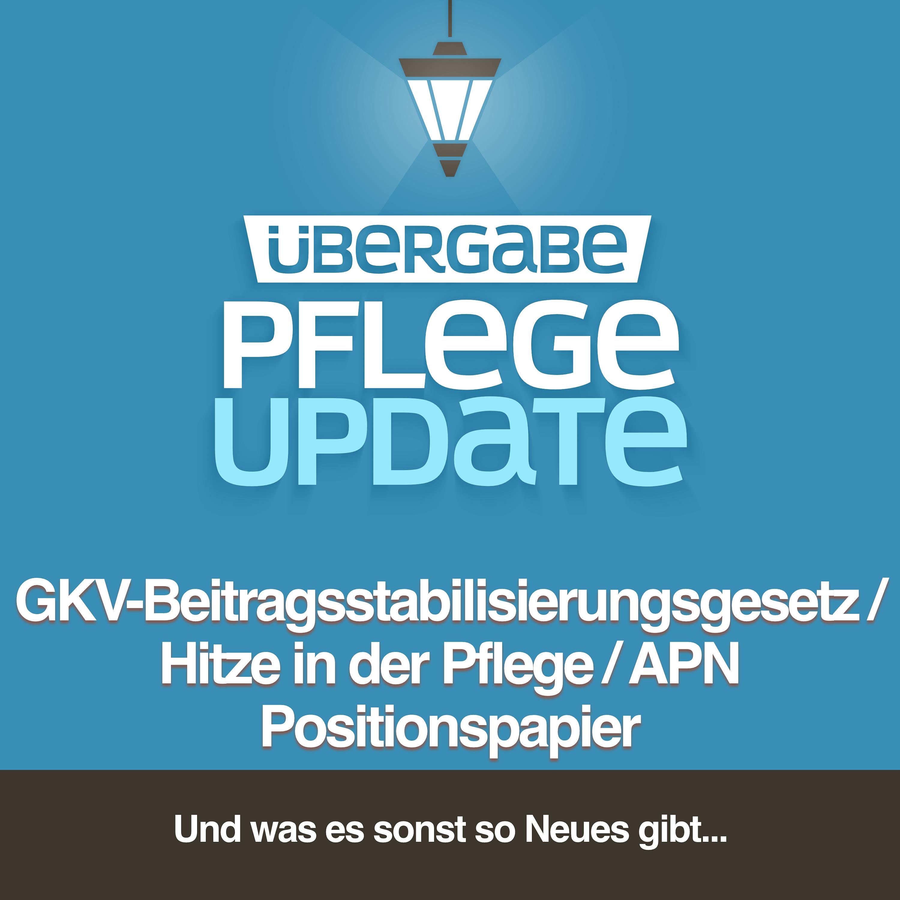 PU122 - GKV-Beitragsstabilisierungsgesetz / Hitze in der Pflege / APN Positionspapier
