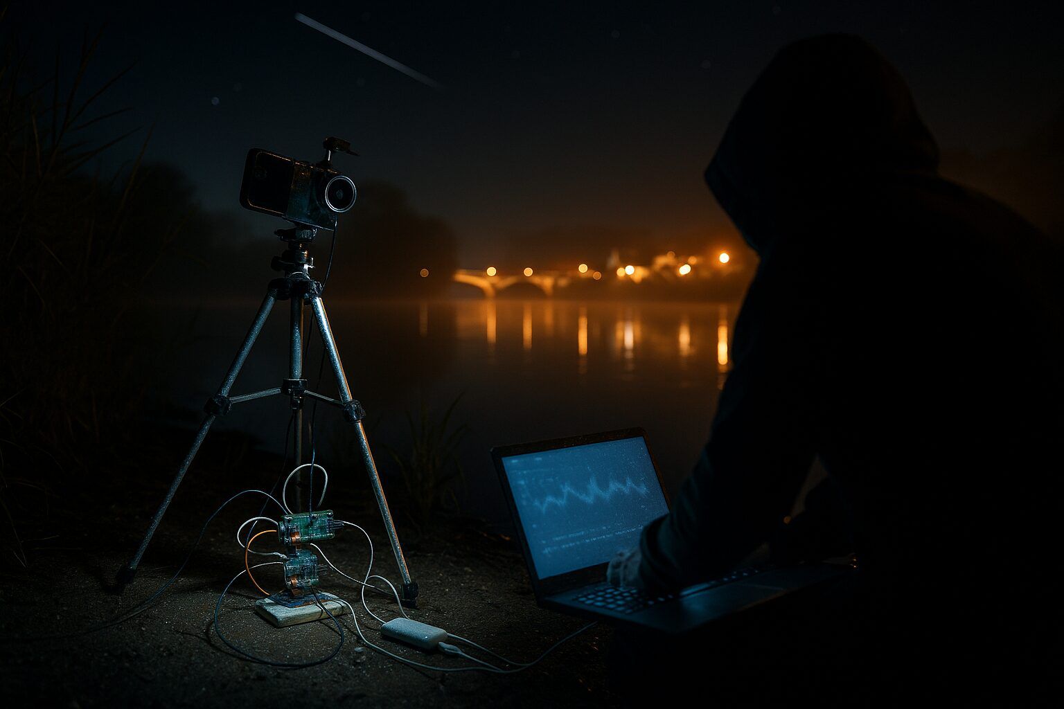 Neonregen am Inn – Mika fängt den Meteor