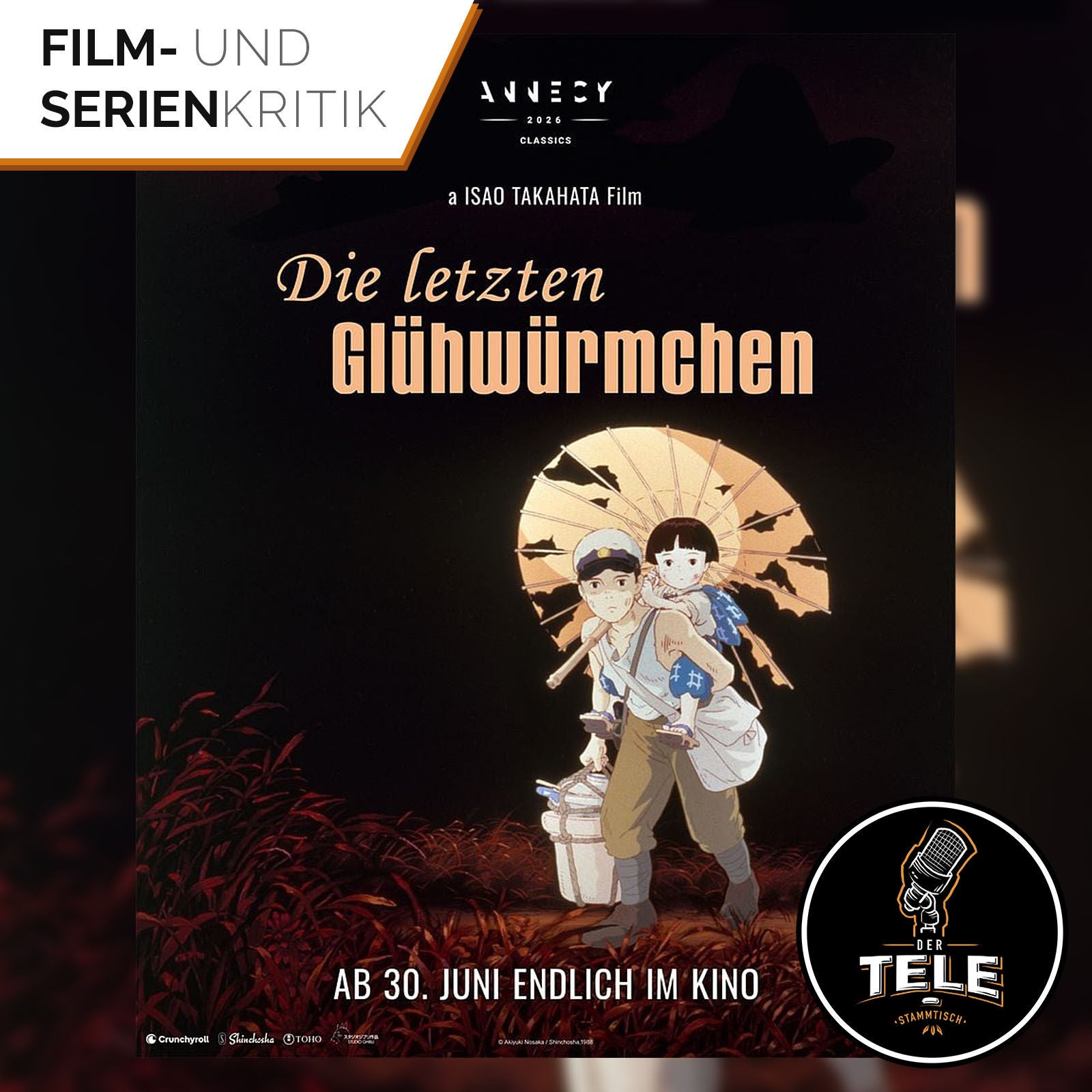 Die letzten Glühwürmchen | Ghibli-Meisterwerk zurück im Kino: Dieser Anime-Klassiker wird euch zum Weinen bringen