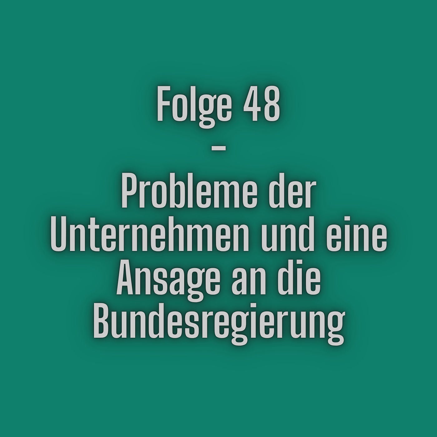 Folge 48 - Probleme der Unternehmen und eine Ansage an die Bundesregierung
