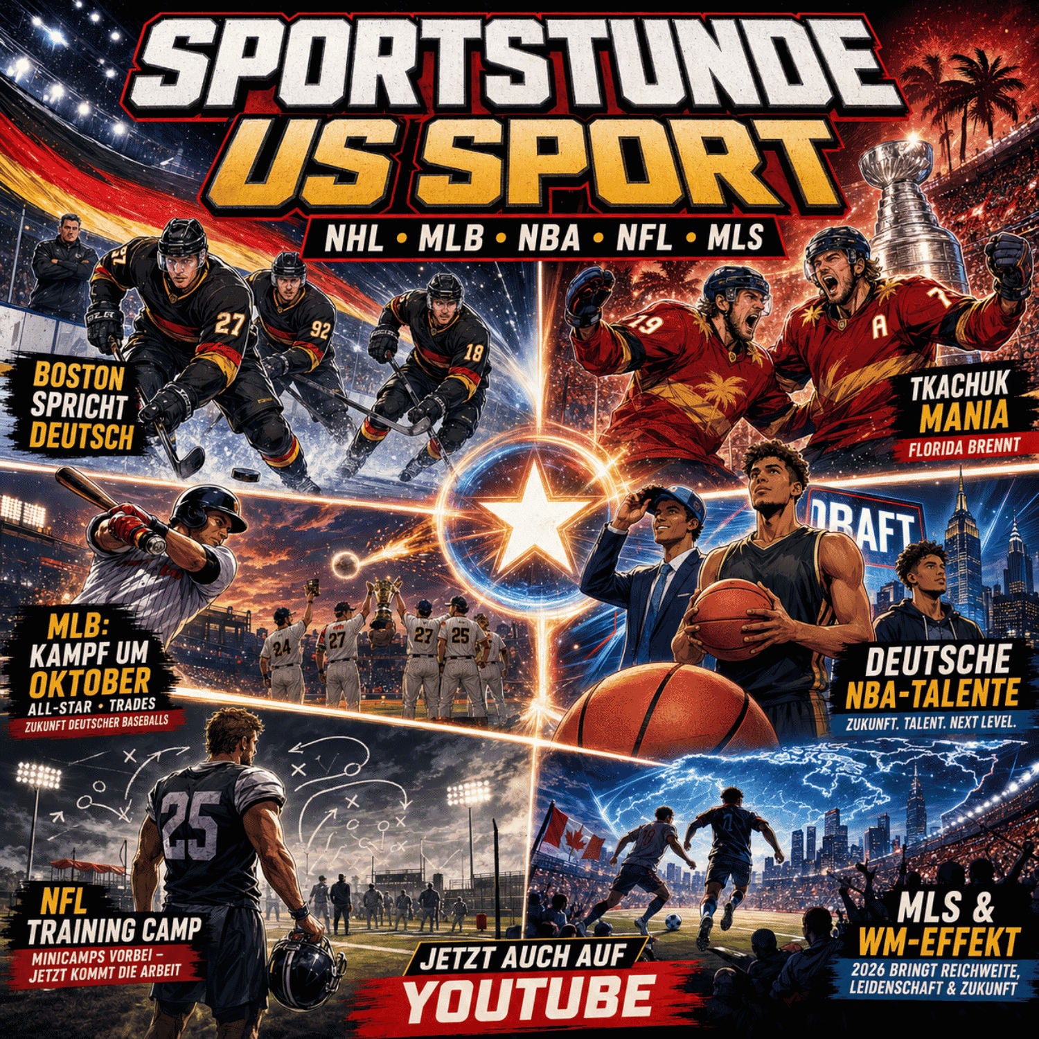 In der neuen Folge von Sportstunde US Sport geht es quer durch die großen US-Ligen - mit viel deutschem Blickwinkel. Zum Start schauen wir in die NHL: Die Boston Bruins sprechen immer mehr deutsch. Nach Trainer Marco Sturm und Lukas Reichel kommt nun auch