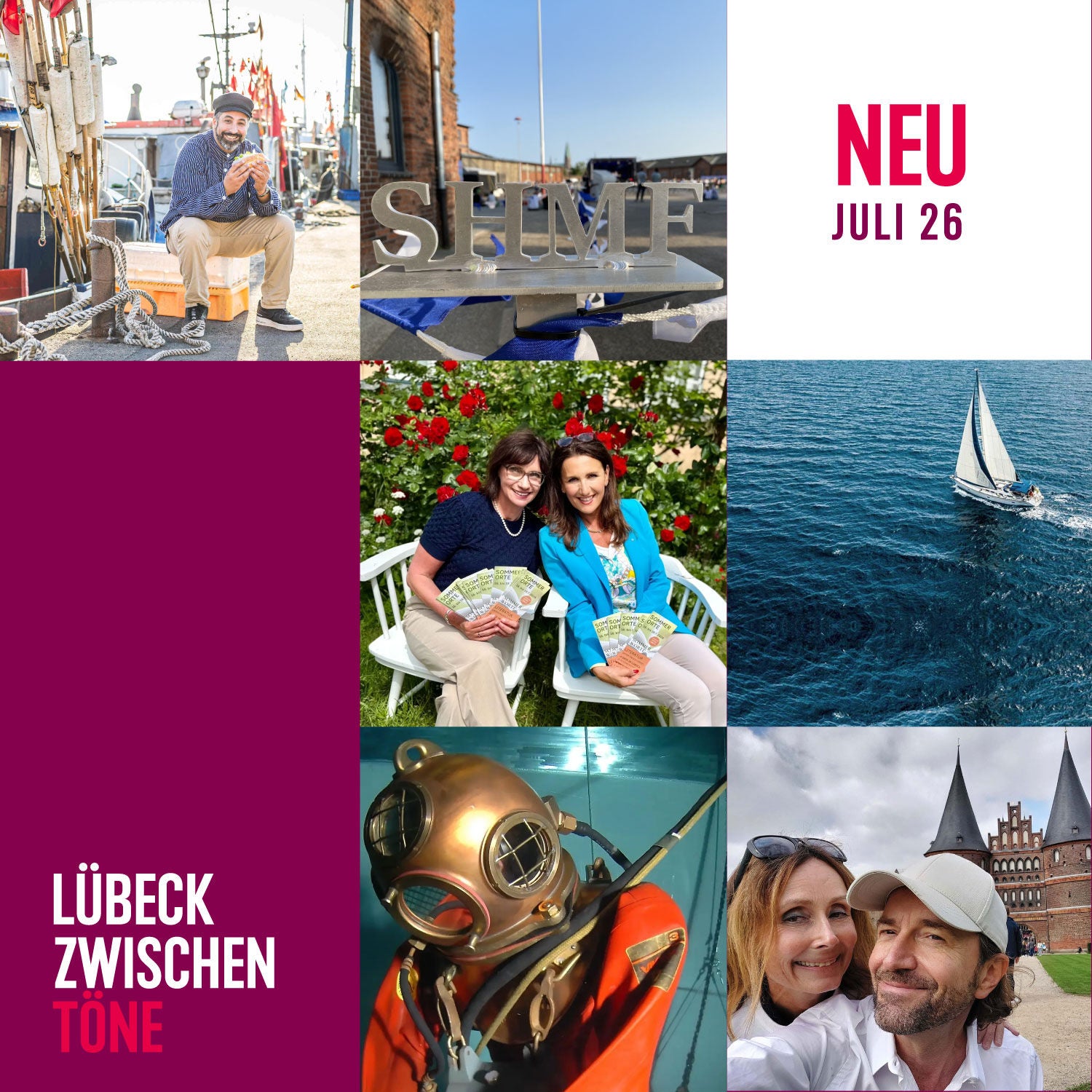 Werftsommer, Sommerorte Sommerworte, Fischbrötchen und Abtauchen im Juli in Lübeck