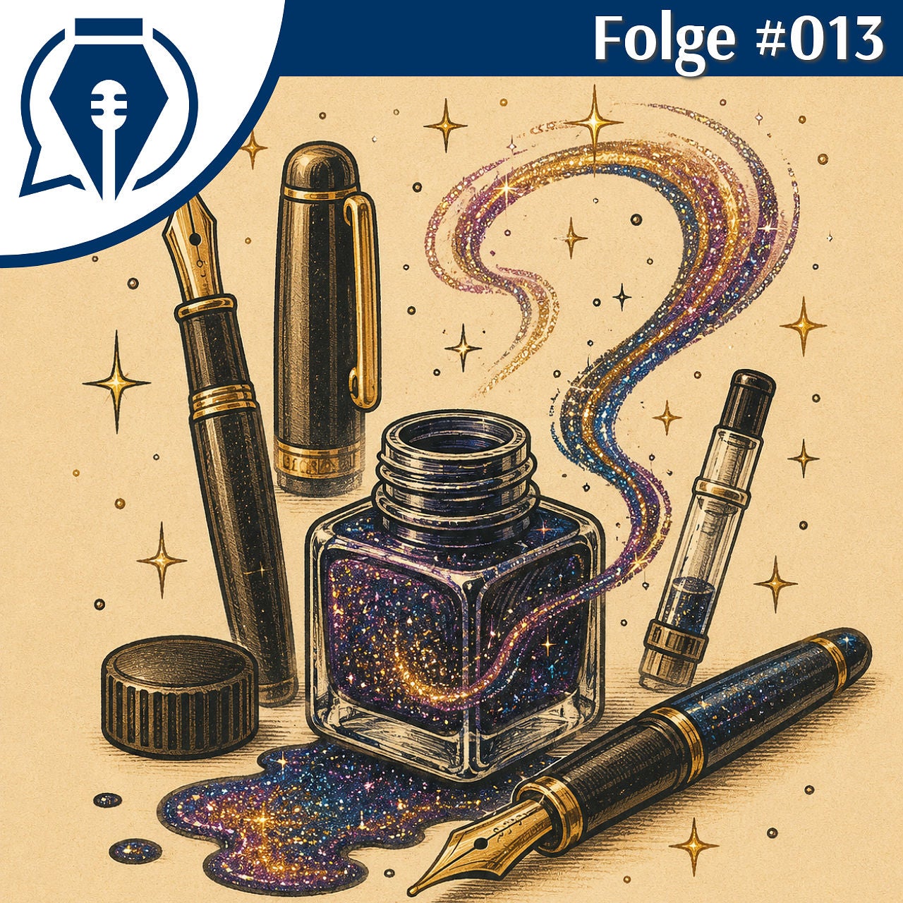 Glitzertinte im Füller: Sternenhimmel oder Verstopfungs-Gefahr? - Füllfeder & Co #013