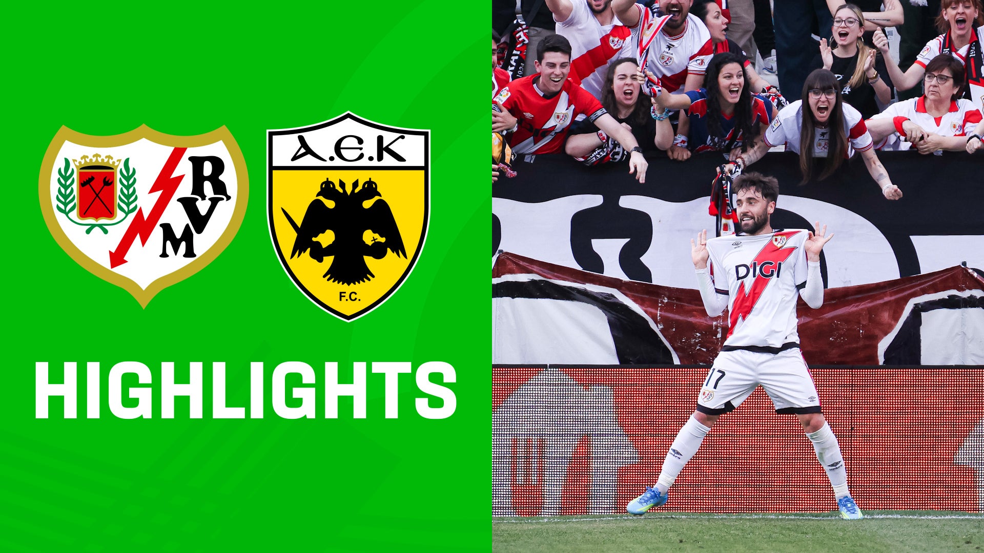 Highlights: Rayo Vallecano vs. AEK Athen
