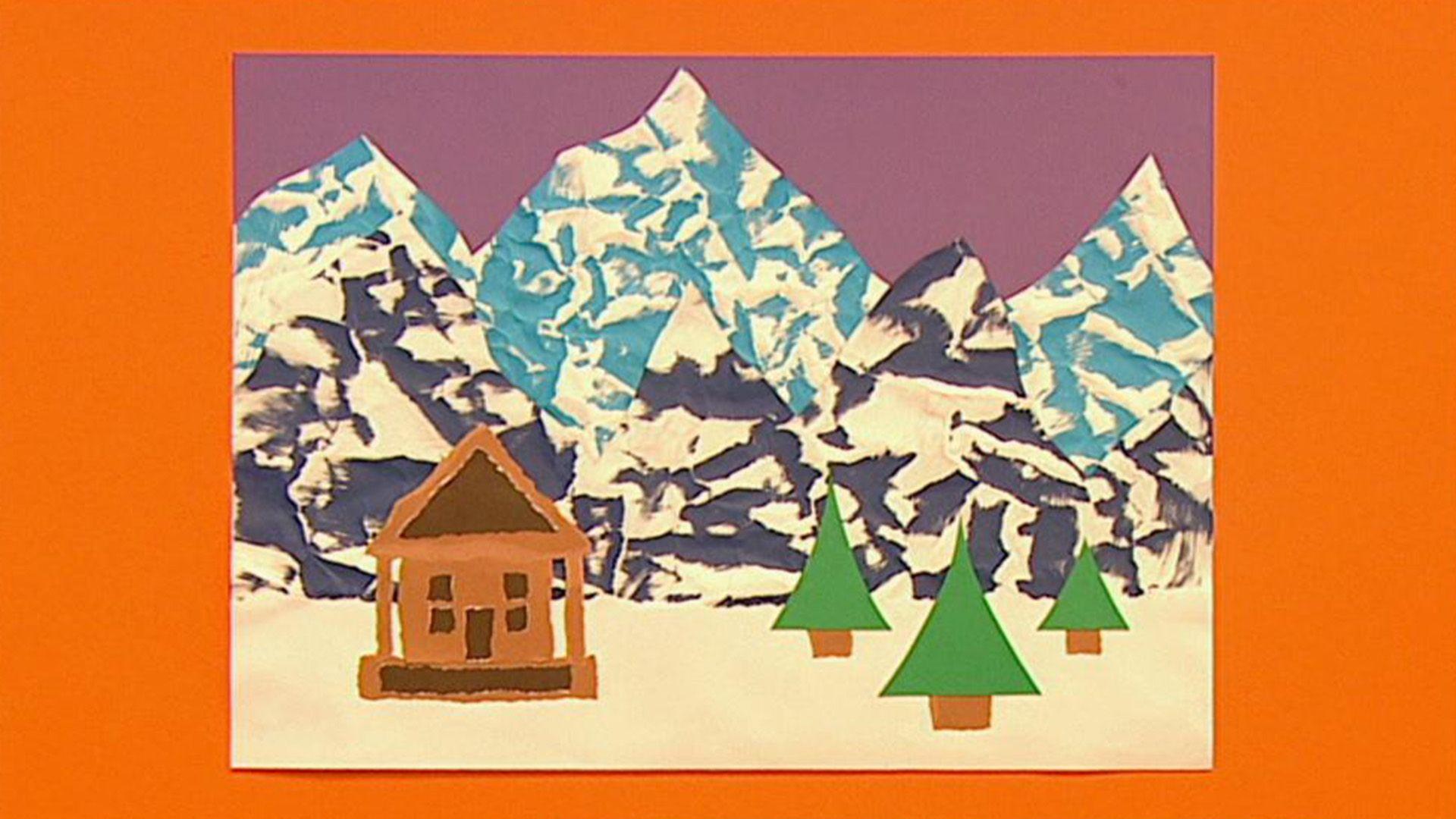 Verschneite Berge