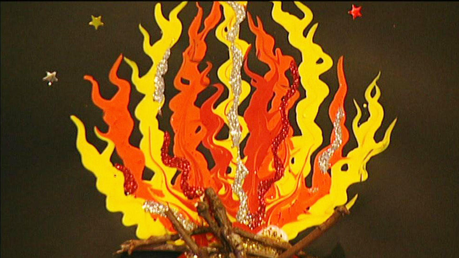 Ein täuschend echtes Lagerfeuer