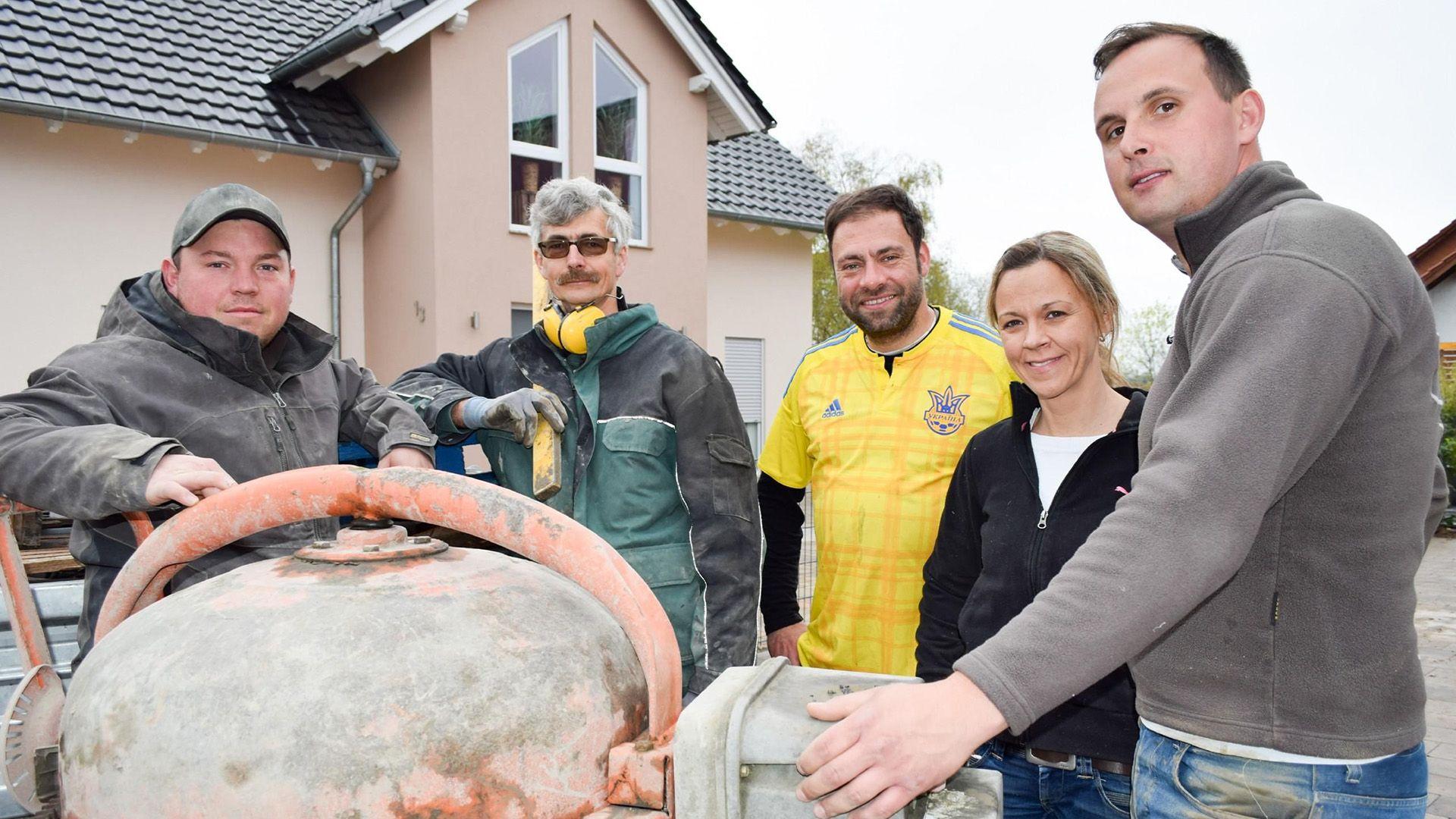 Große Familie, kleiner Garten.