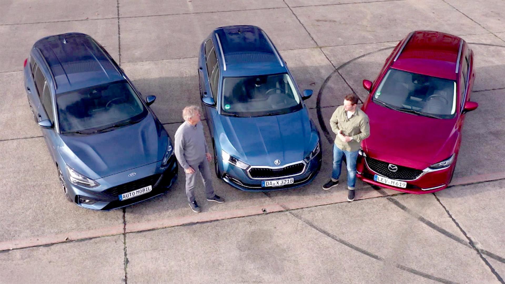 Thema u.a.: Vergleichstest Skoda Octavia - Mazda 6 Kombi - Ford Focus Turnier