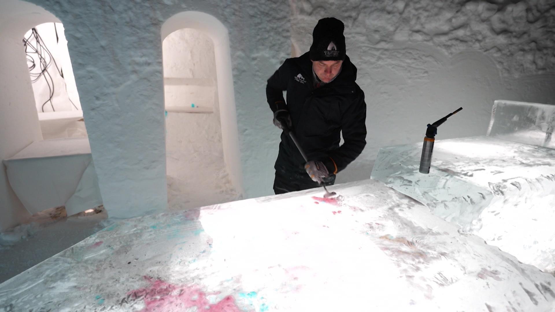 Thema u.a.: Bauen mit Schnee und Eis - Eis-Paläste