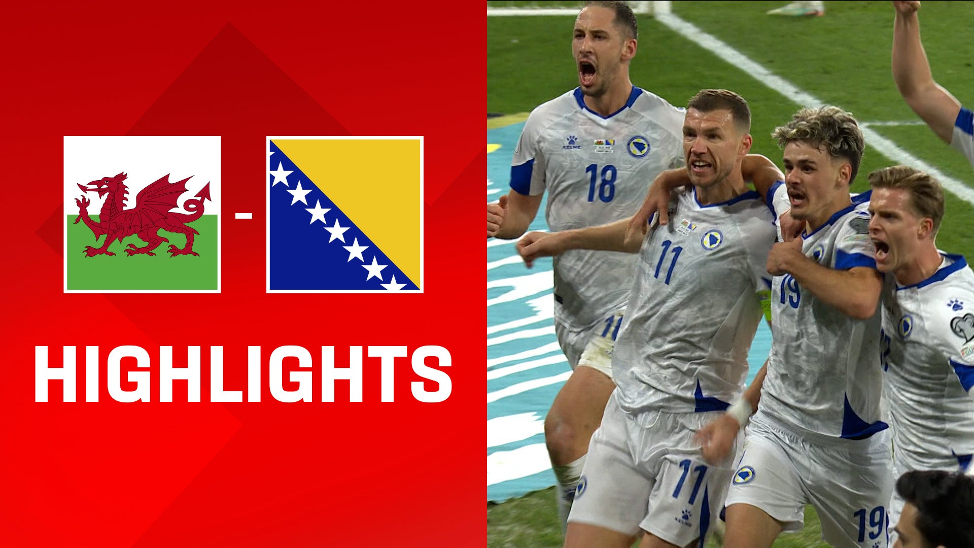 Highlights: Wales - Bosnien