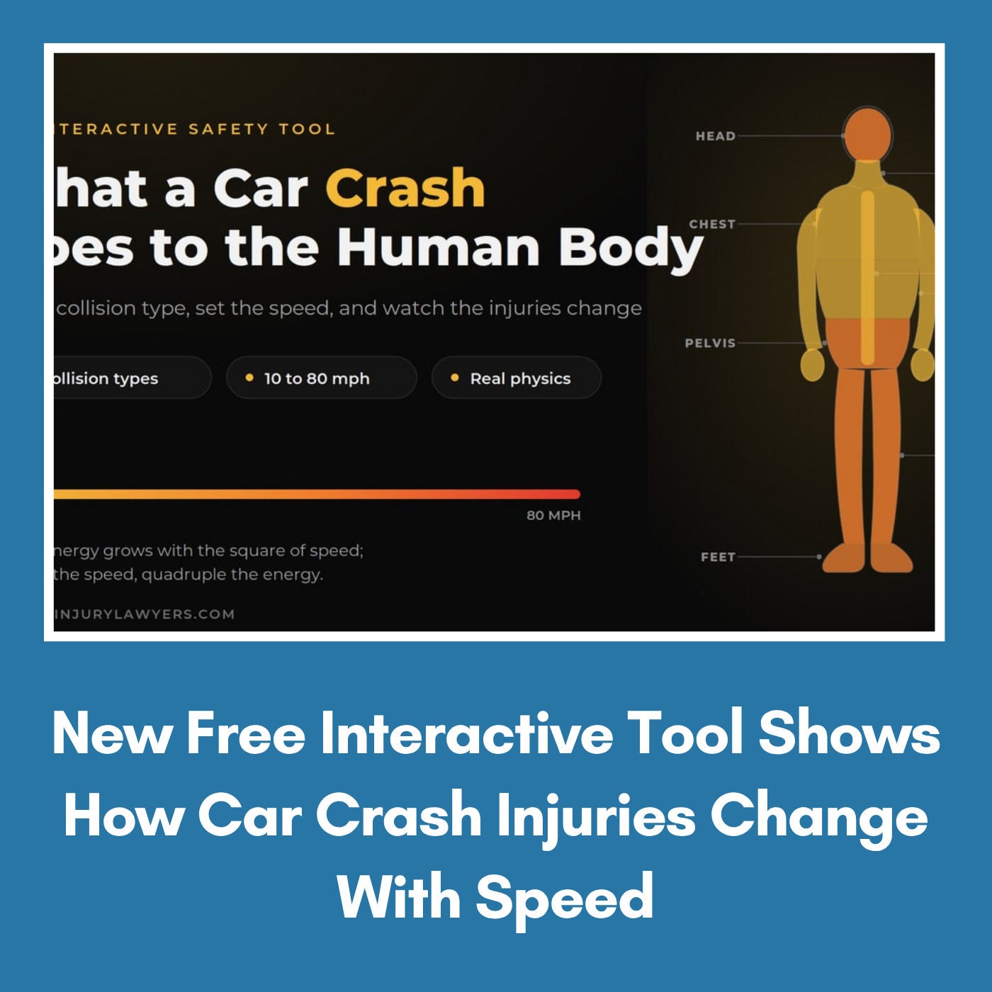 New Free Interactive Tool Shows How Car Crash Injuries Change With Speed