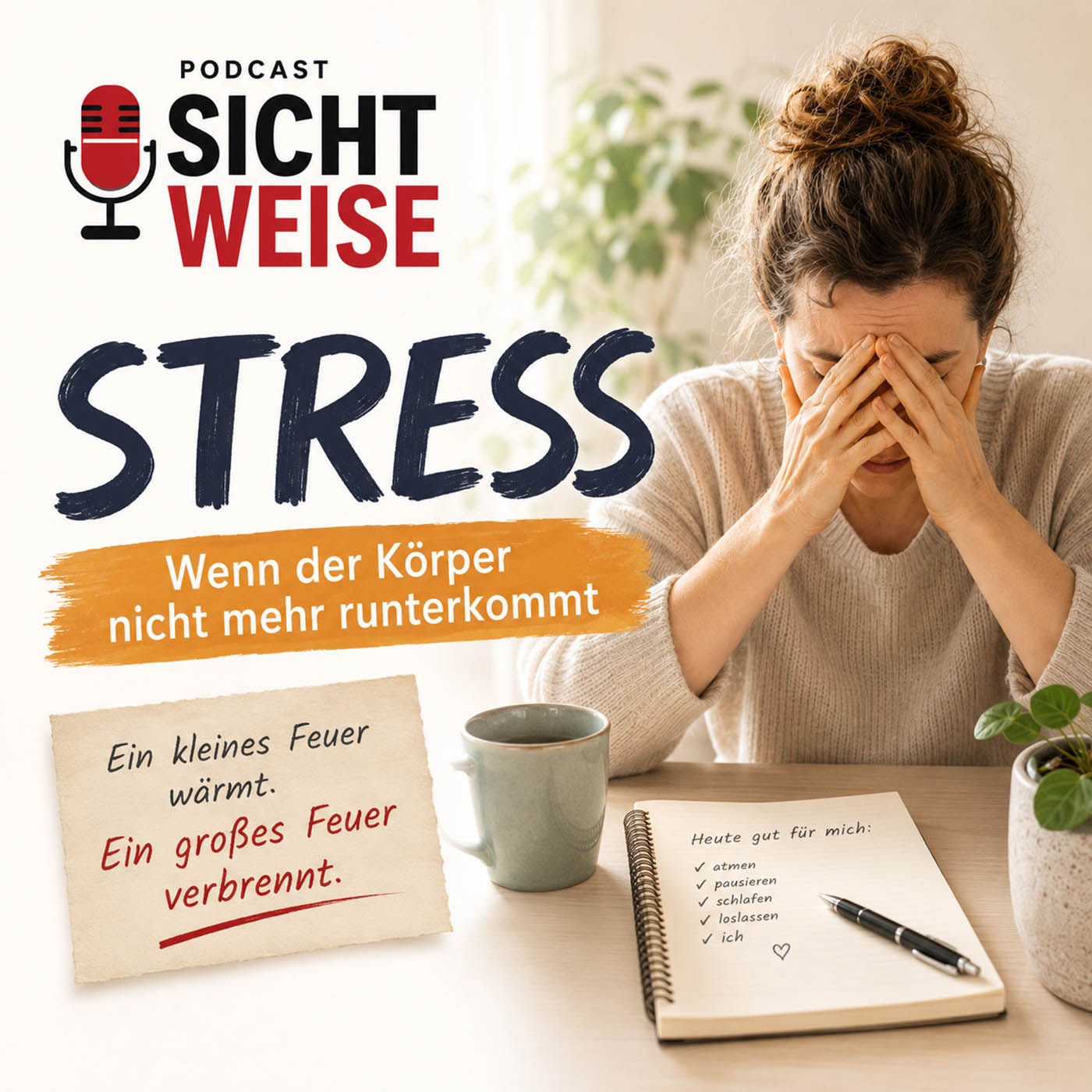 Stress und Burnout - Wenn der Körper nicht mehr runterkommt - Podcast Sicht Weise von und mit Anette Pelzer