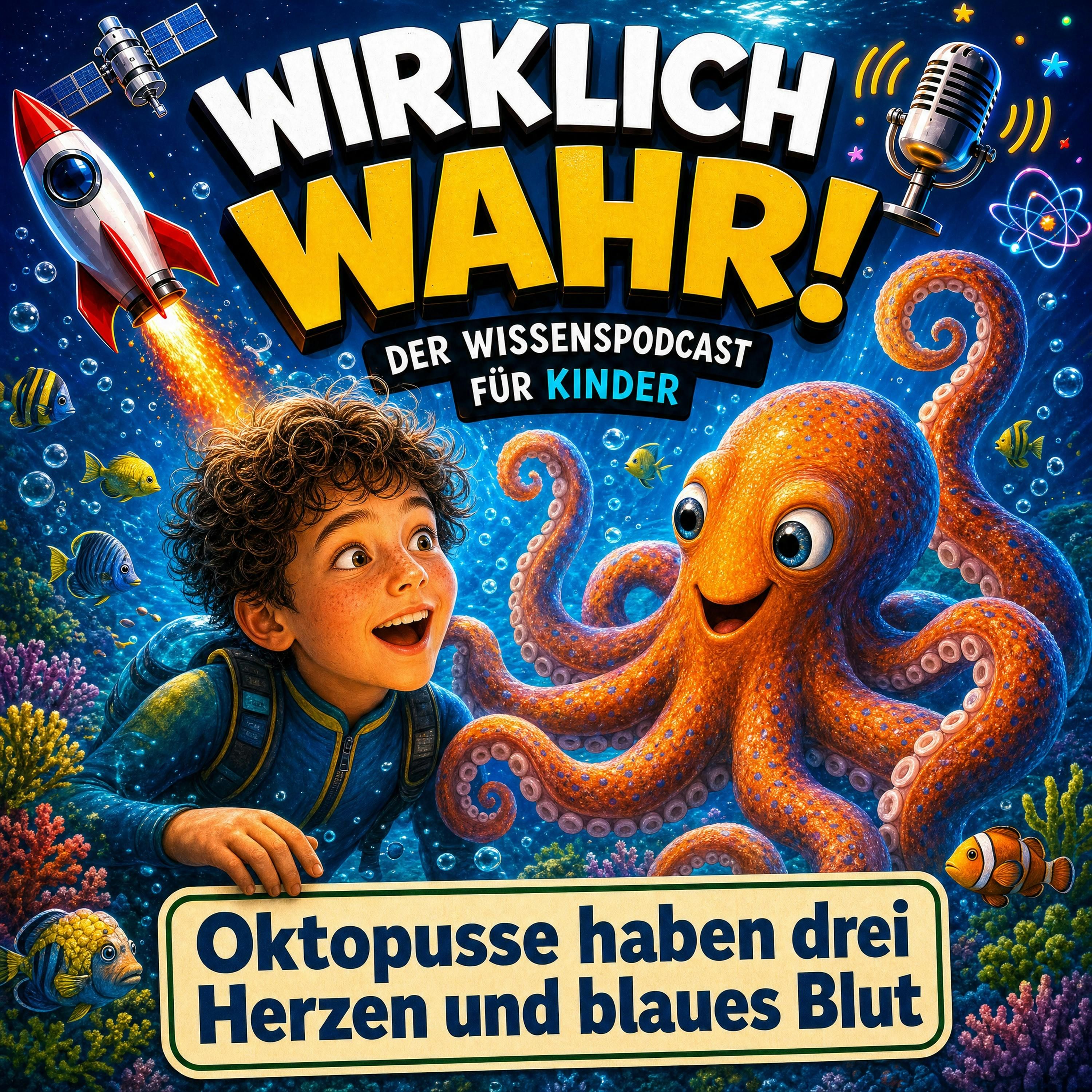 Wow! Oktopusse haben drei Herzen und blaues Blut