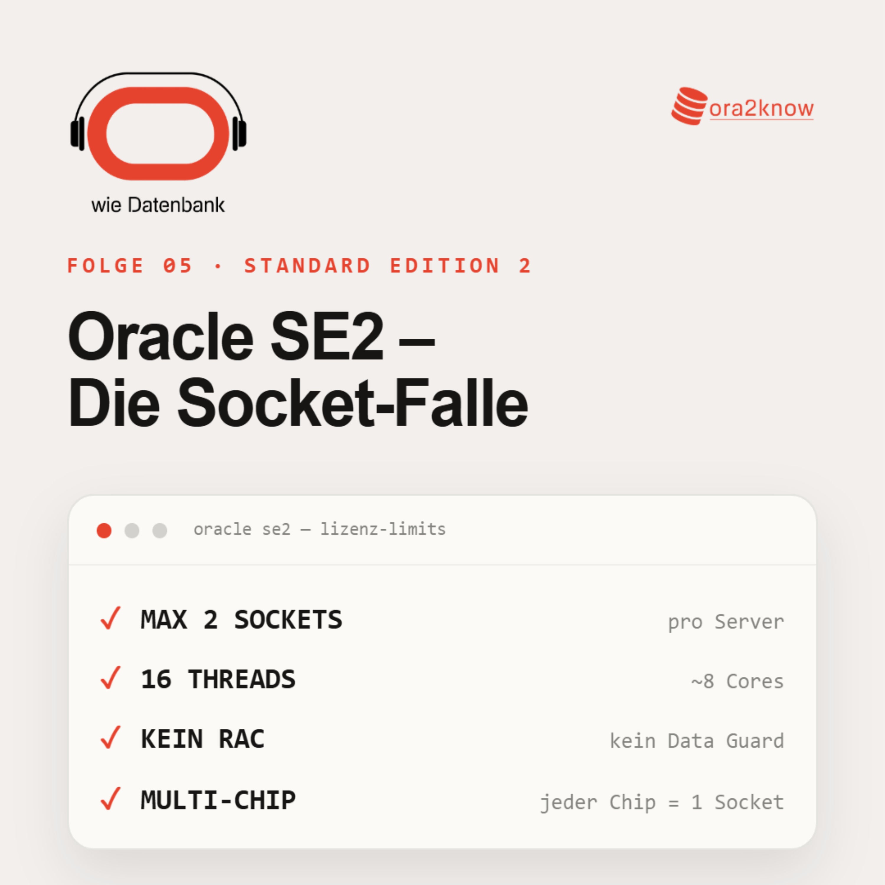 Oracle SE2 und die Socket-Falle: Wann Sparen plötzlich teuer wird