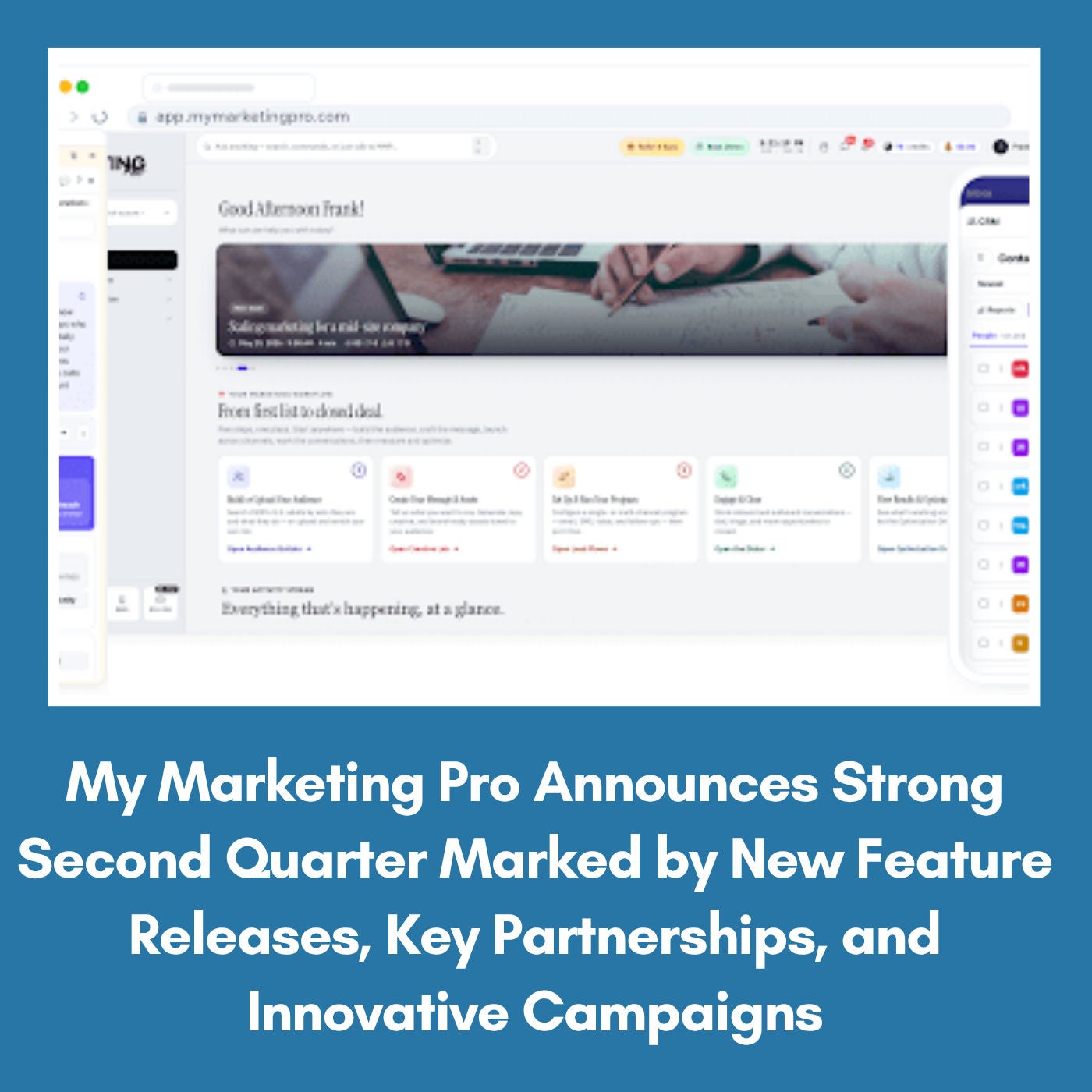 My Marketing Pro Announces Strong Second Quarter Marked by New Feature Releases, Key Partnerships, and Innovative Campaigns