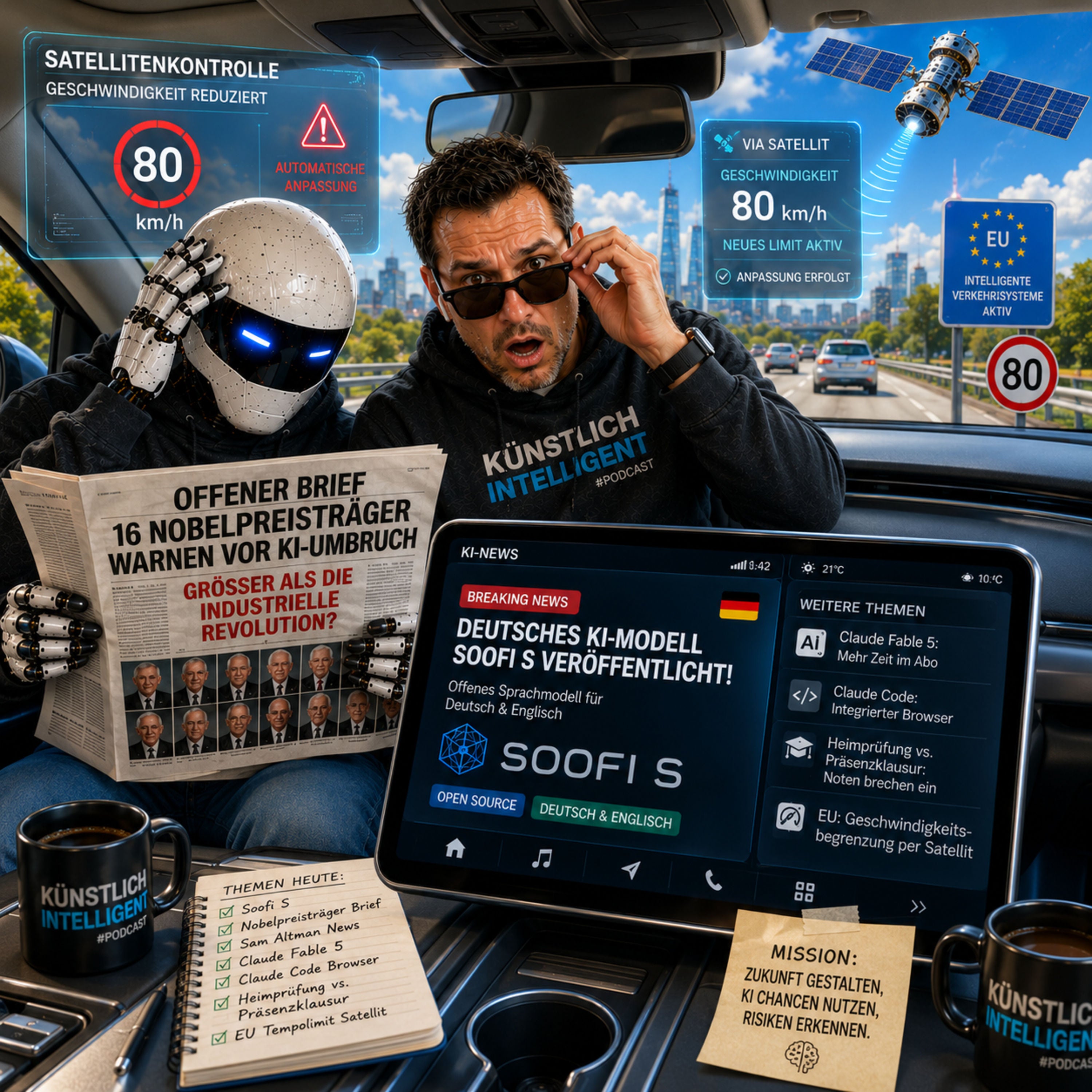 Deutsches KI Modell Soofi S 🇩🇪 | GPT-5.6 Reasoning Stufen | Nobelpreisträger schreiben Brief und warnen vor KI | Sam Altman über KI & Jobs | EU Social Media Verbot | EU will Autos drosseln