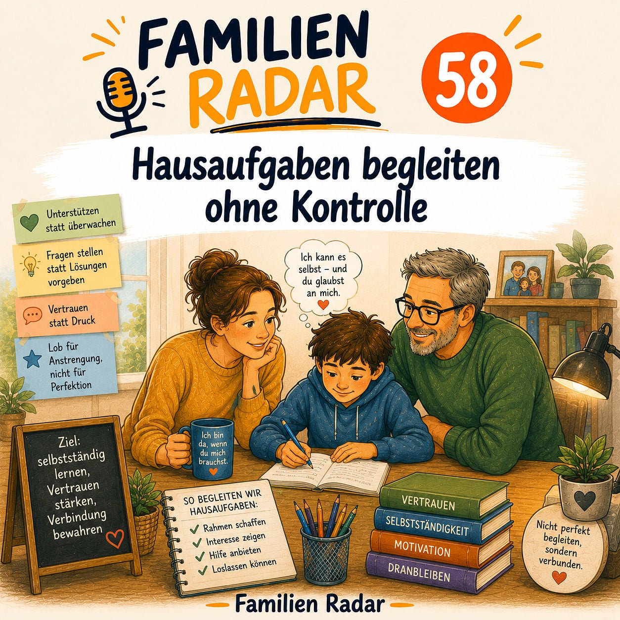 Hausaufgaben begleiten ohne Kontrolle