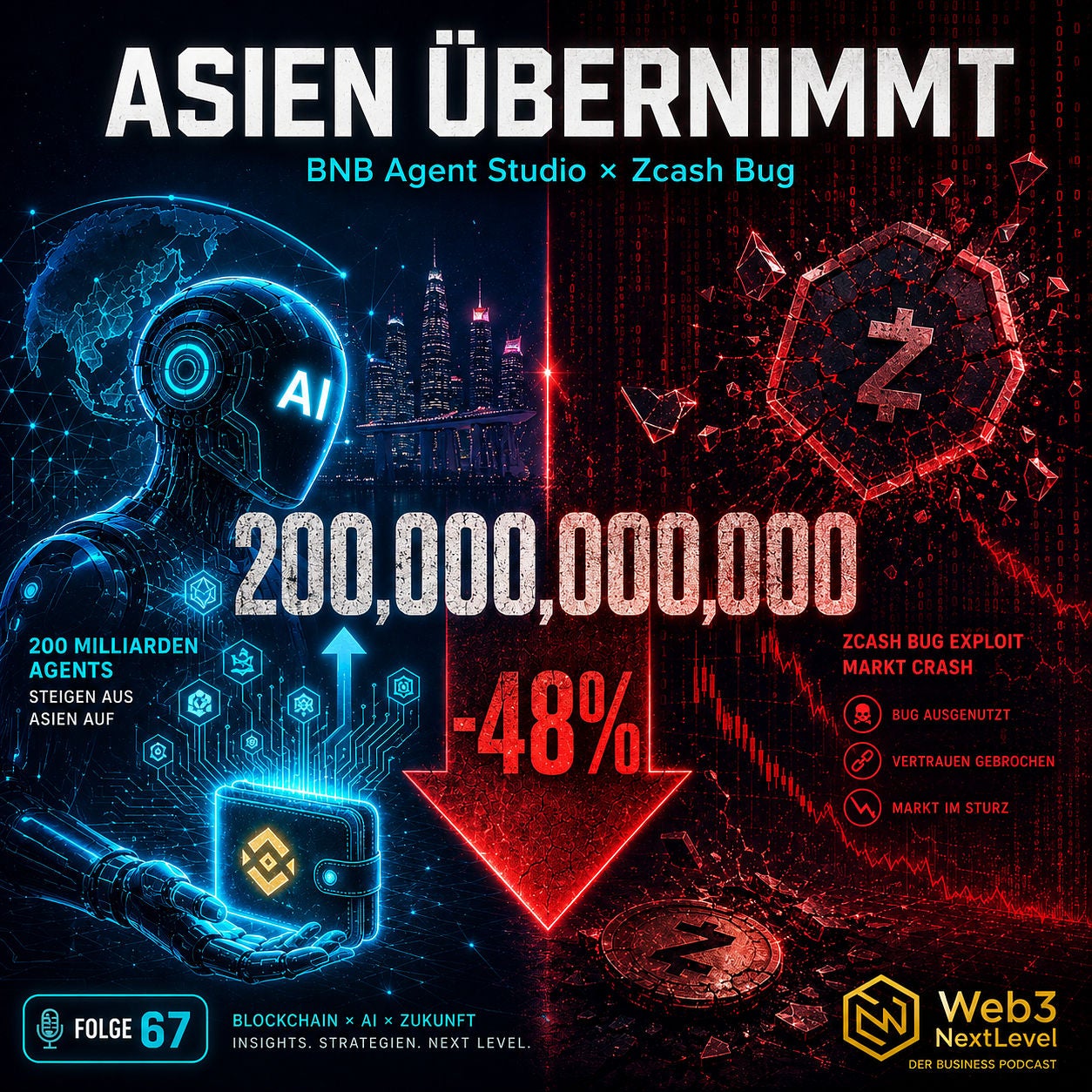 #67 - 200 Milliarden Blockchain Agenten und Zcash Hack