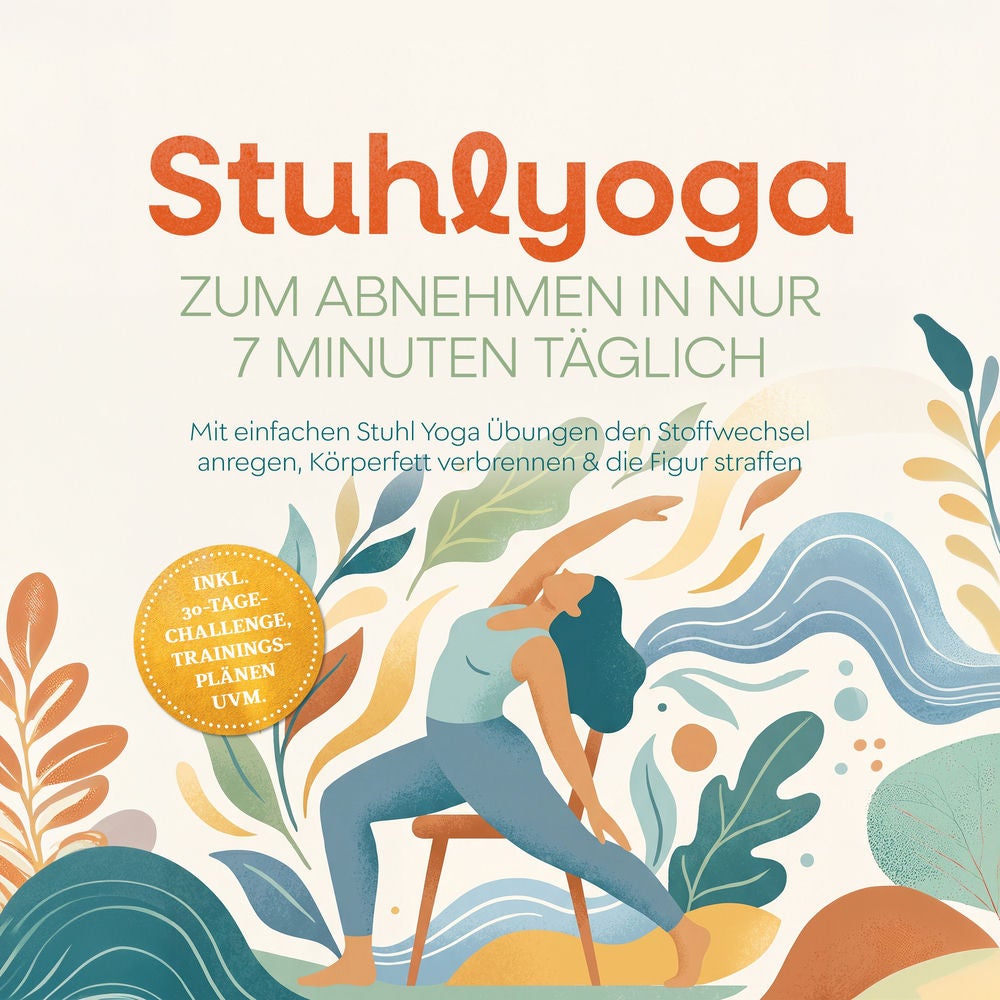 Stuhlyoga zum Abnehmen in nur 7 Minuten täglich: Mit einfachen Stuhl Yoga Übungen den Stoffwechsel anregen, Körperfett verbrennen