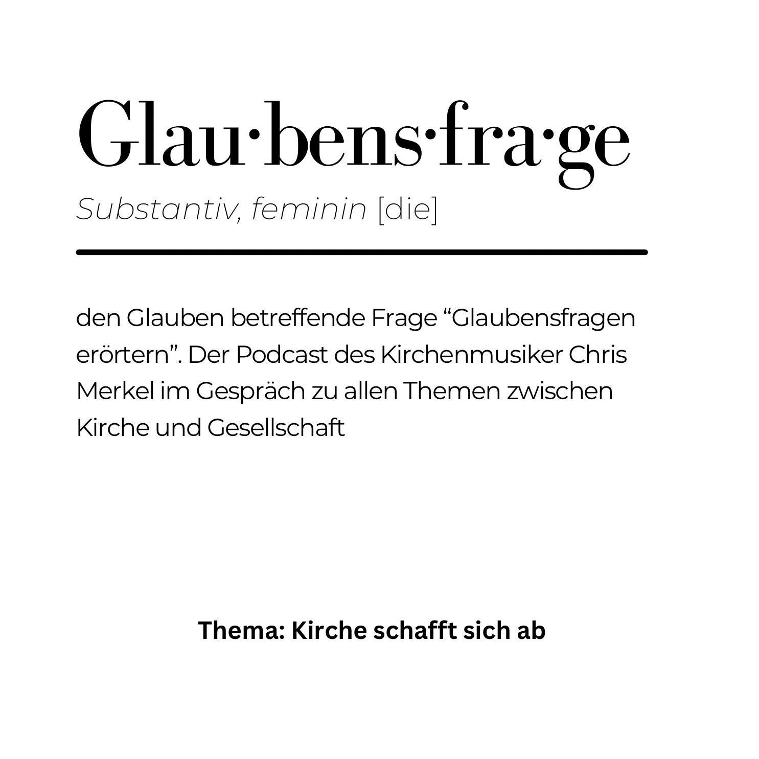 Kirche schafft sich ab!