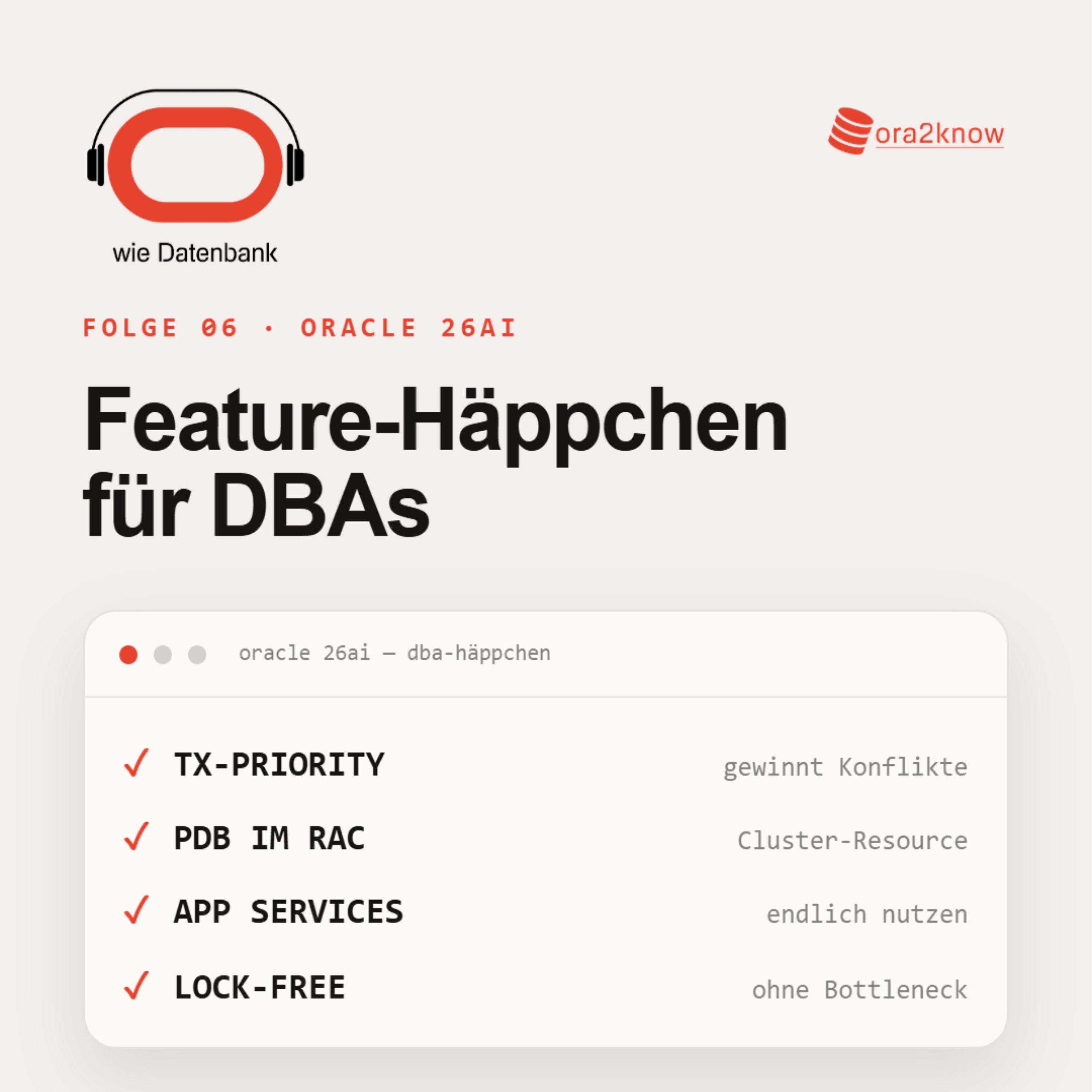 Oracle 26ai Feature Häppchen für DBAs