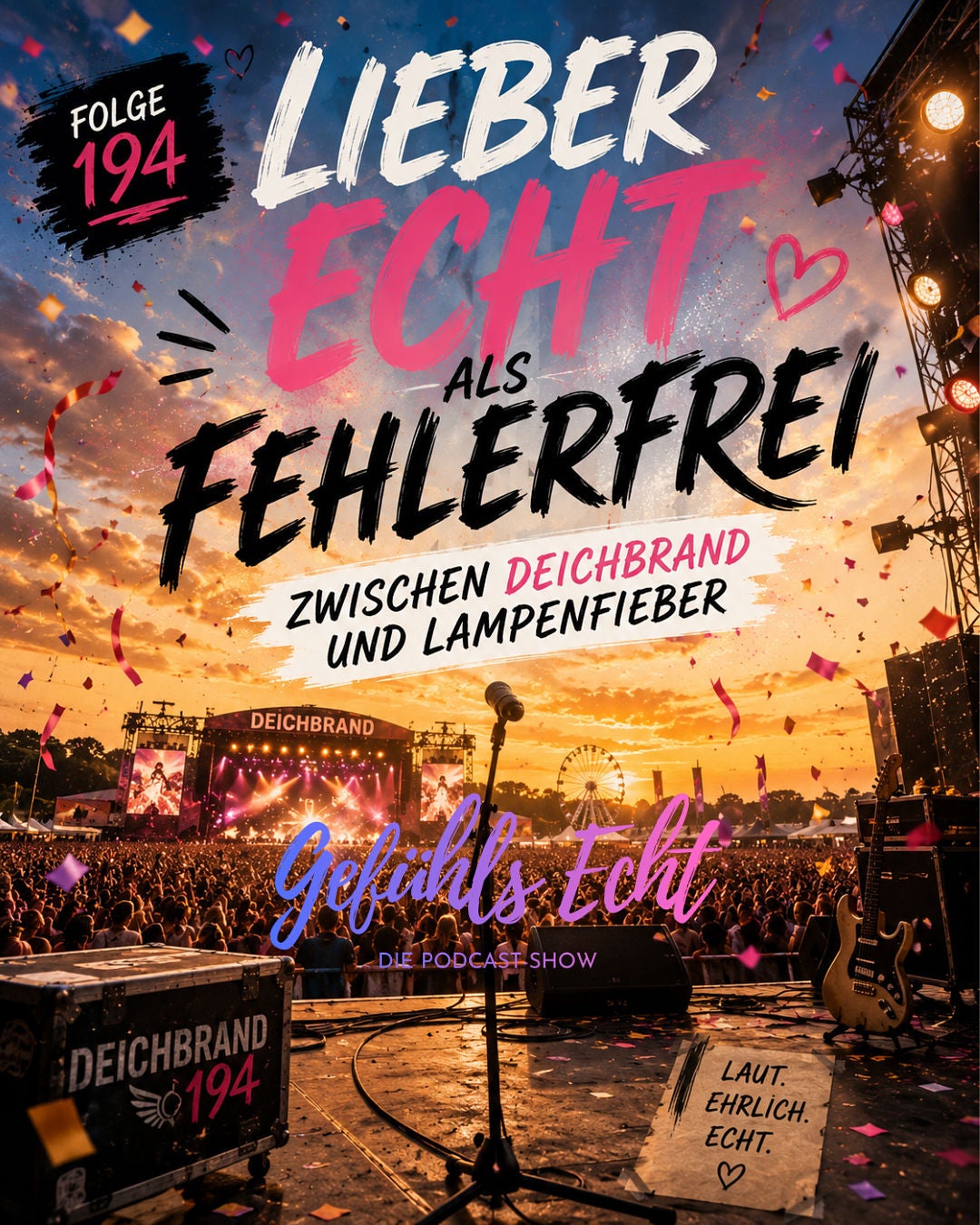 Lieber echt als fehlerfrei - Zwischen Deichbrand und Lampenfieber