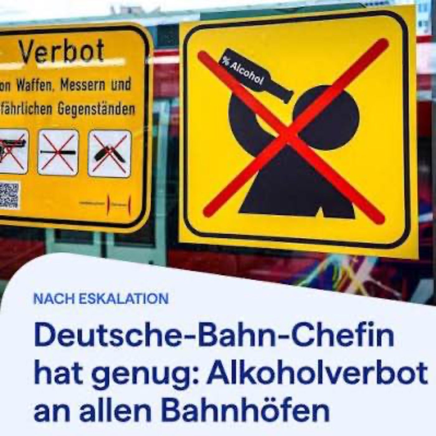 Kein Alkohol mehr auf Bahnhöfen